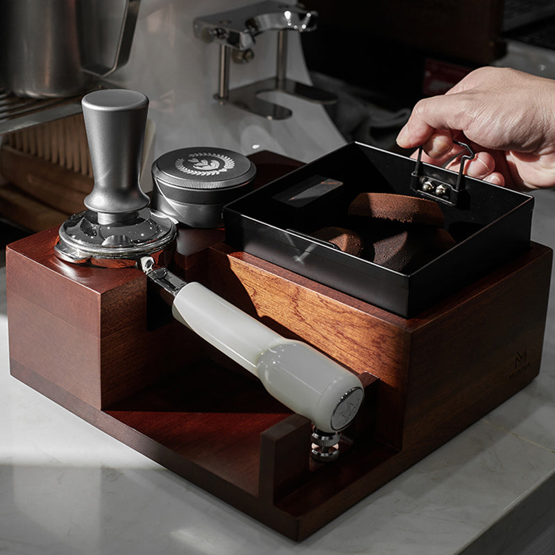 Coffee Tamping Holder Station with Knock Box - Lastaforest