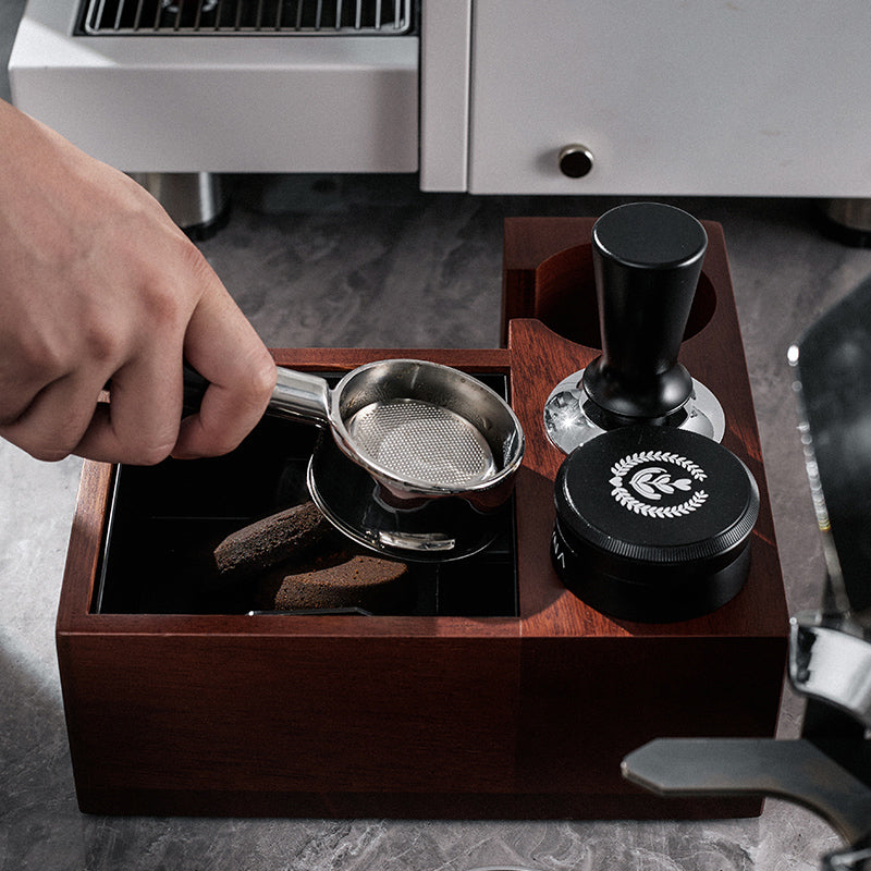 Coffee Tamping Holder Station with Knock Box - Lastaforest