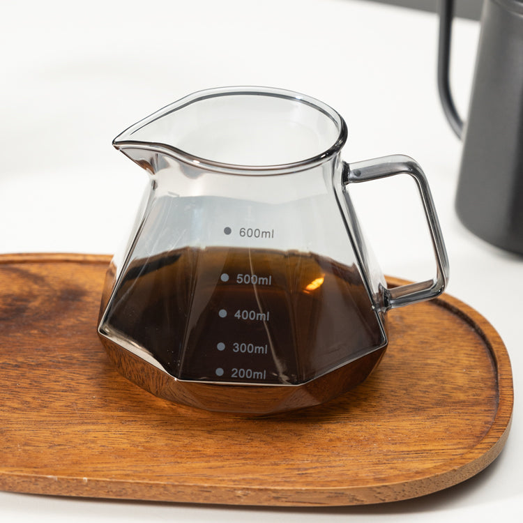 Coffee Brewing V60 Set with Walnut Wood Holder and Sharing Pot - Lastaforest