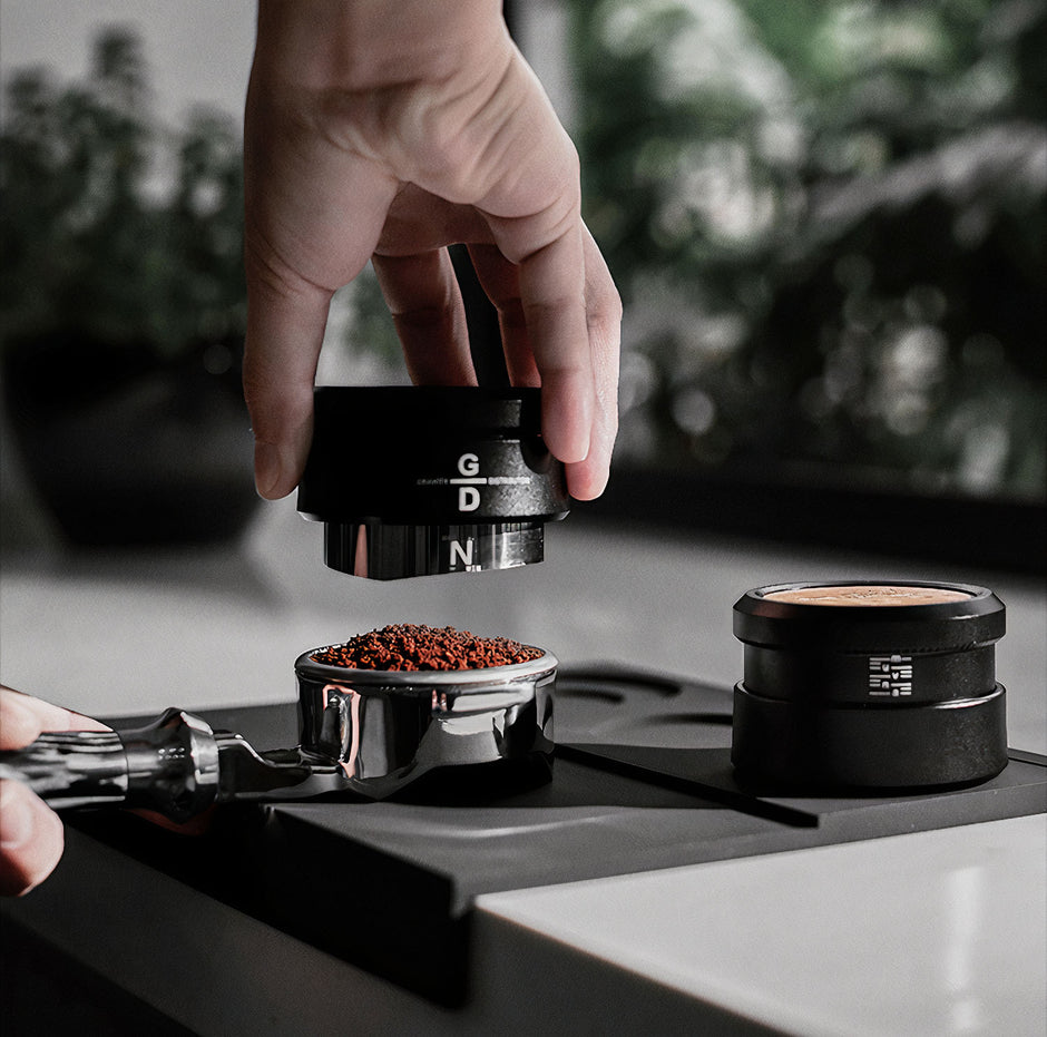 Size Chart Walnut Coffee Tamper Station for Barista