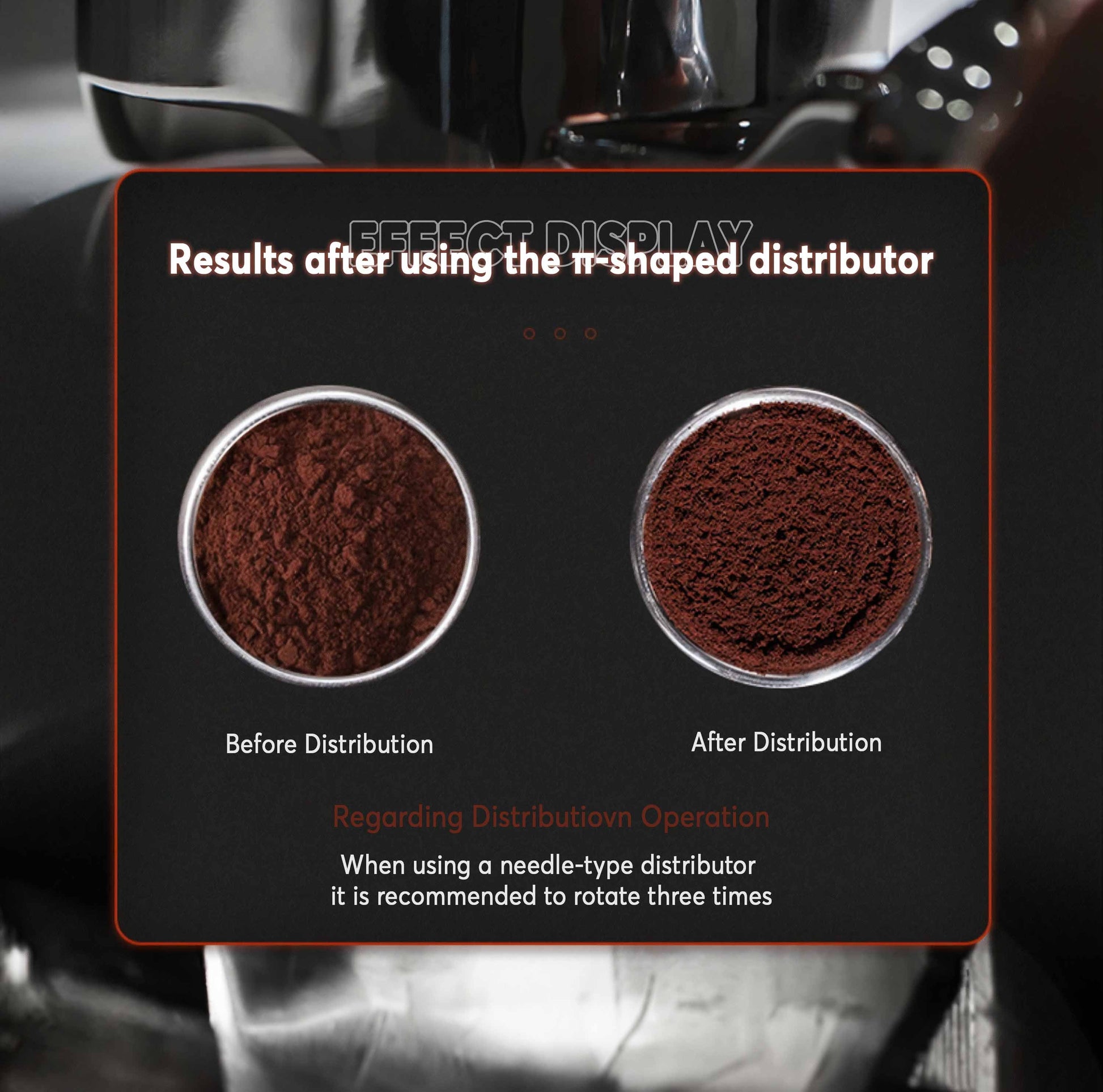 58mm WDT Coffee Needle Distributor Pi-Shaped Tool - MUVNA - Lastaforest