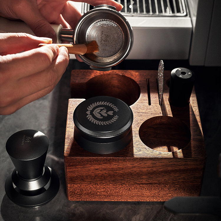 Espresso Tamper Station Wooden Coffee Tamper Holder Base  - MUVNA - Lastaforest