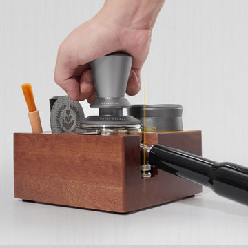 Espresso Tamper Station Wooden Coffee Tamper Holder Base  - MUVNA - Lastaforest