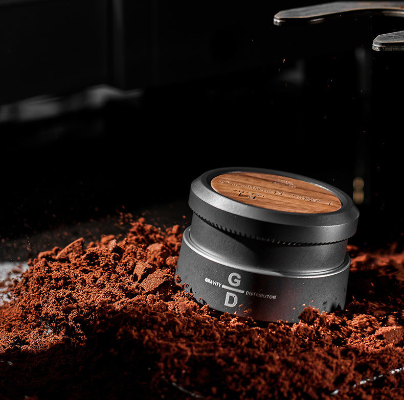 Espresso Gravity Tamper and Distributor with Wooden Lid - MUVNA - Lastaforest