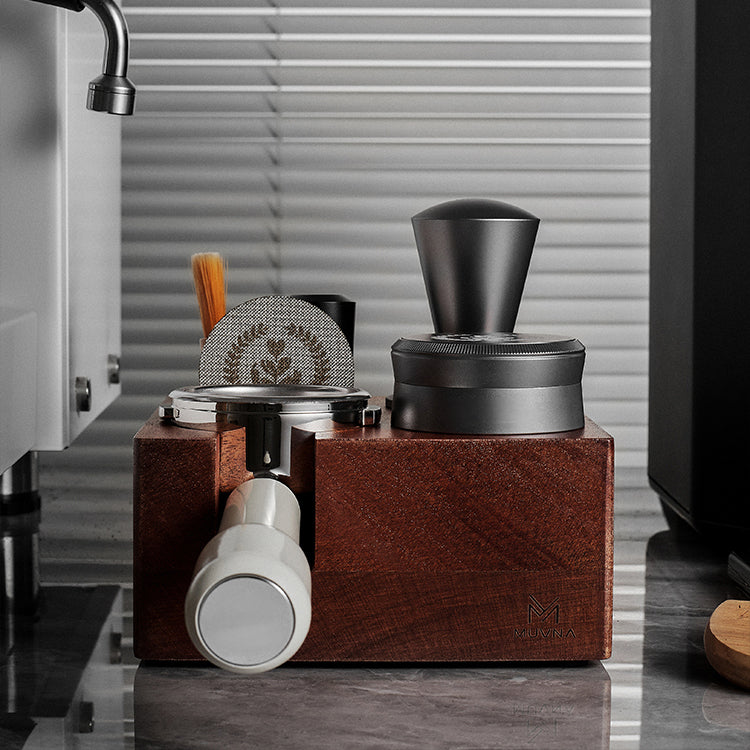 Espresso Tamper Station Wooden Coffee Tamper Holder Base  - MUVNA - Lastaforest