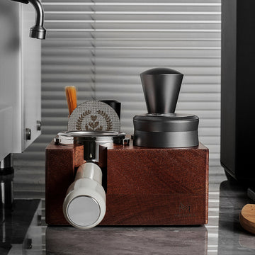 Espresso Tamper Station Wooden Coffee Tamper Holder Base  - MUVNA - Lastaforest