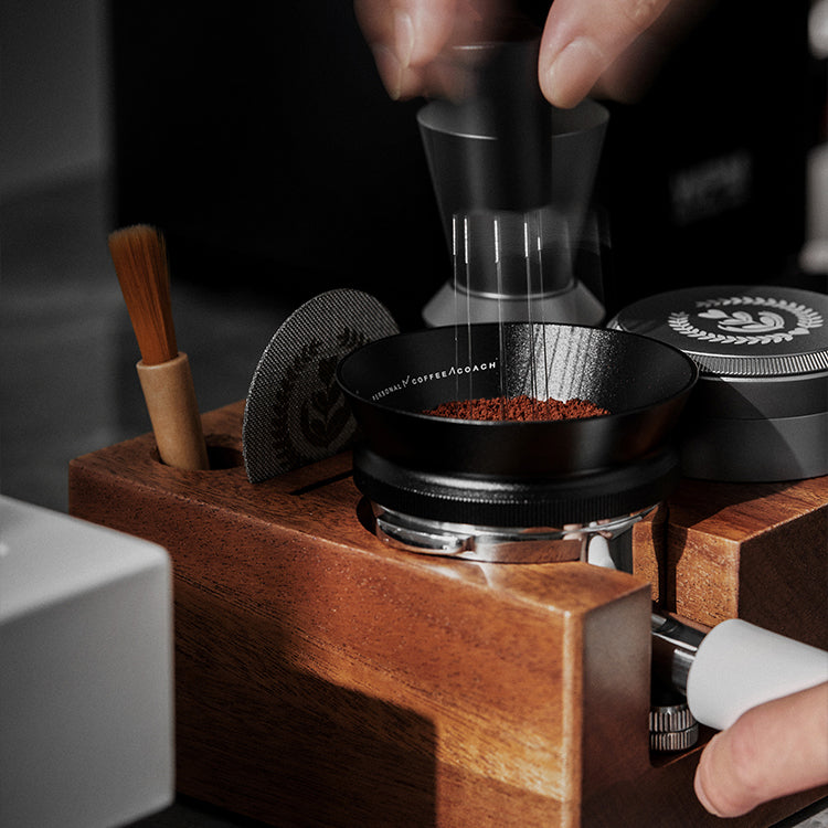 Espresso Tamper Station Wooden Coffee Tamper Holder Base  - MUVNA - Lastaforest