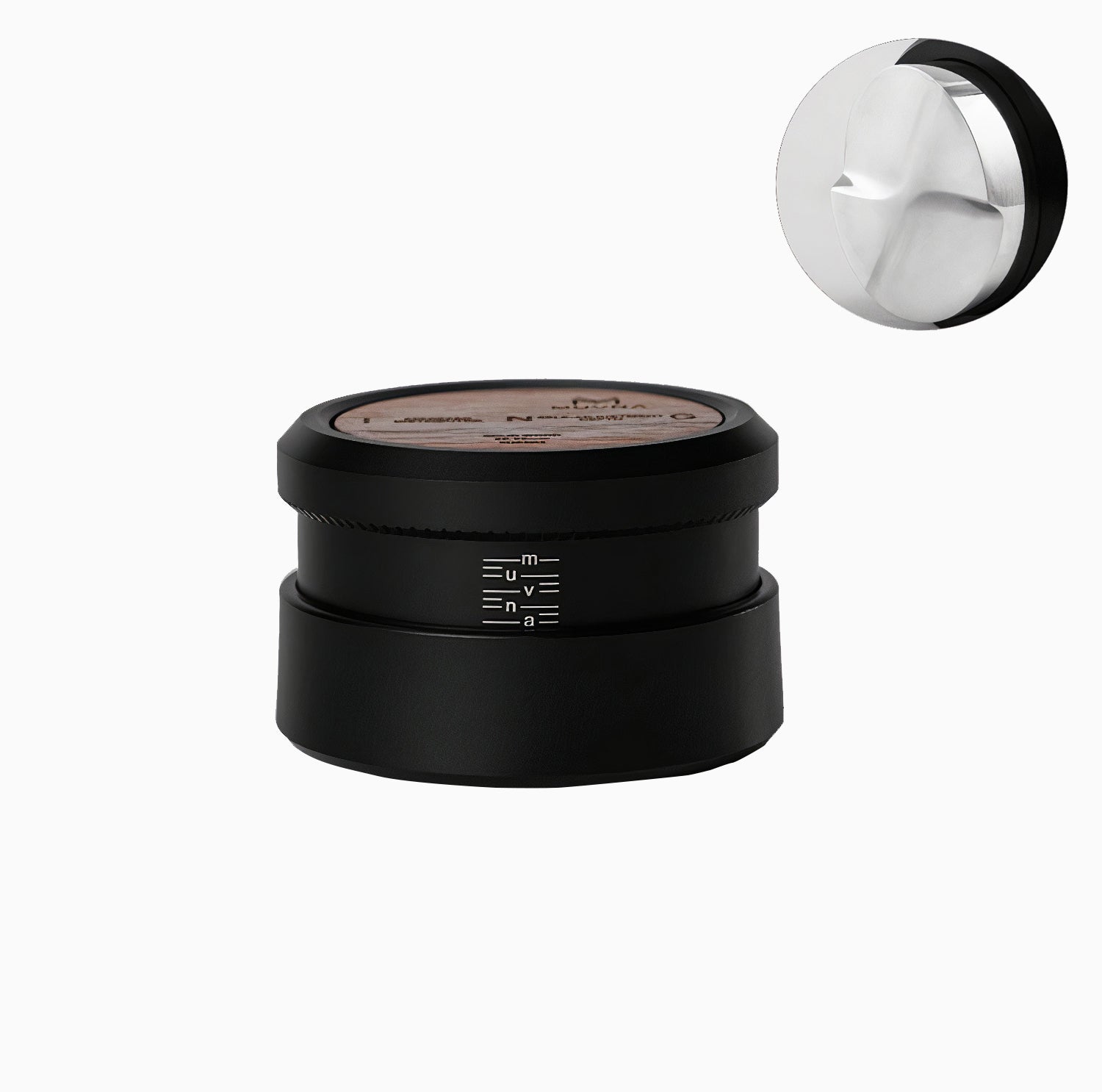 Espresso Gravity Tamper and Distributor with Wooden Lid - MUVNA - Lastaforest
