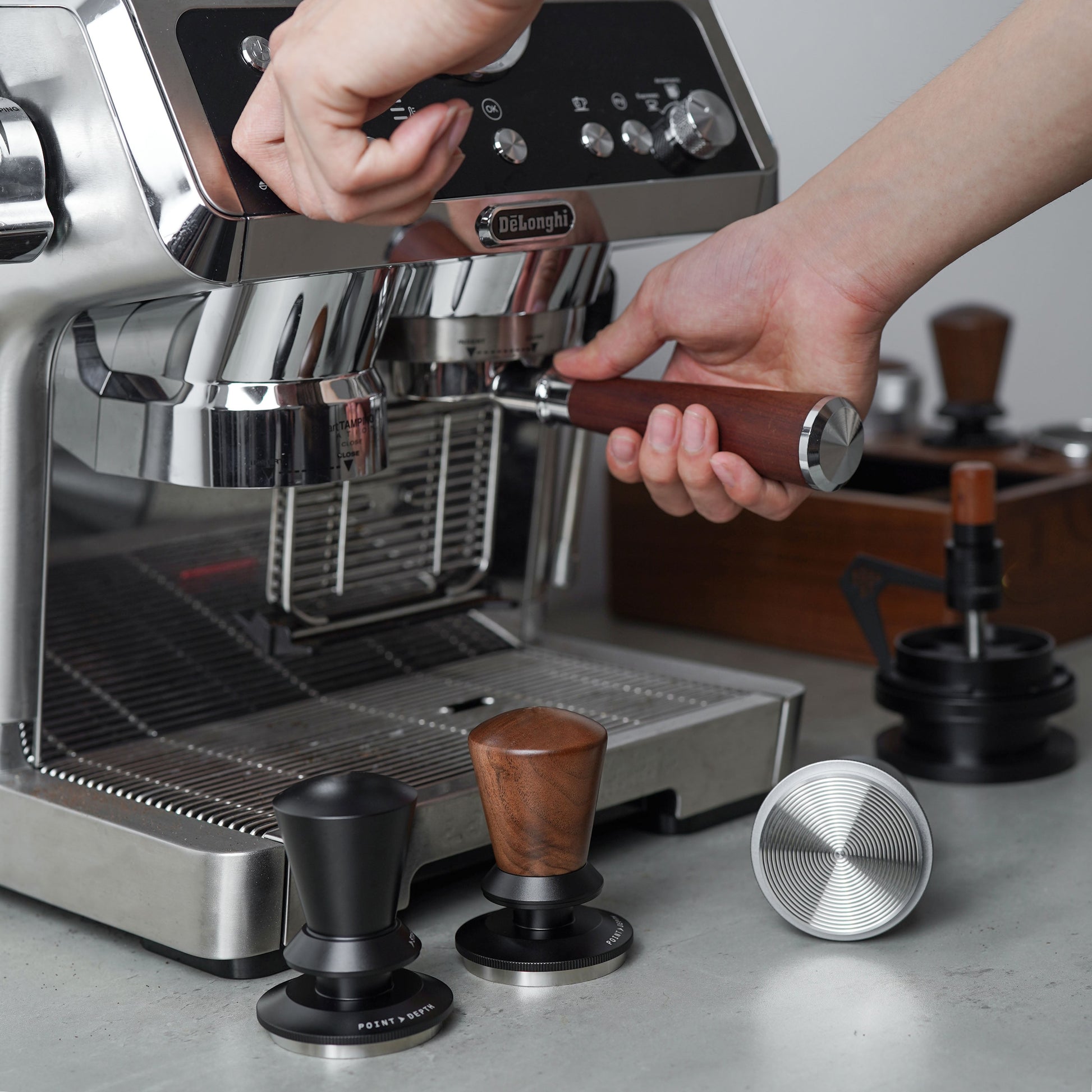Adjustable Height Espresso Tamper Stepless Leveling Tool - MUVNA - Lastaforest