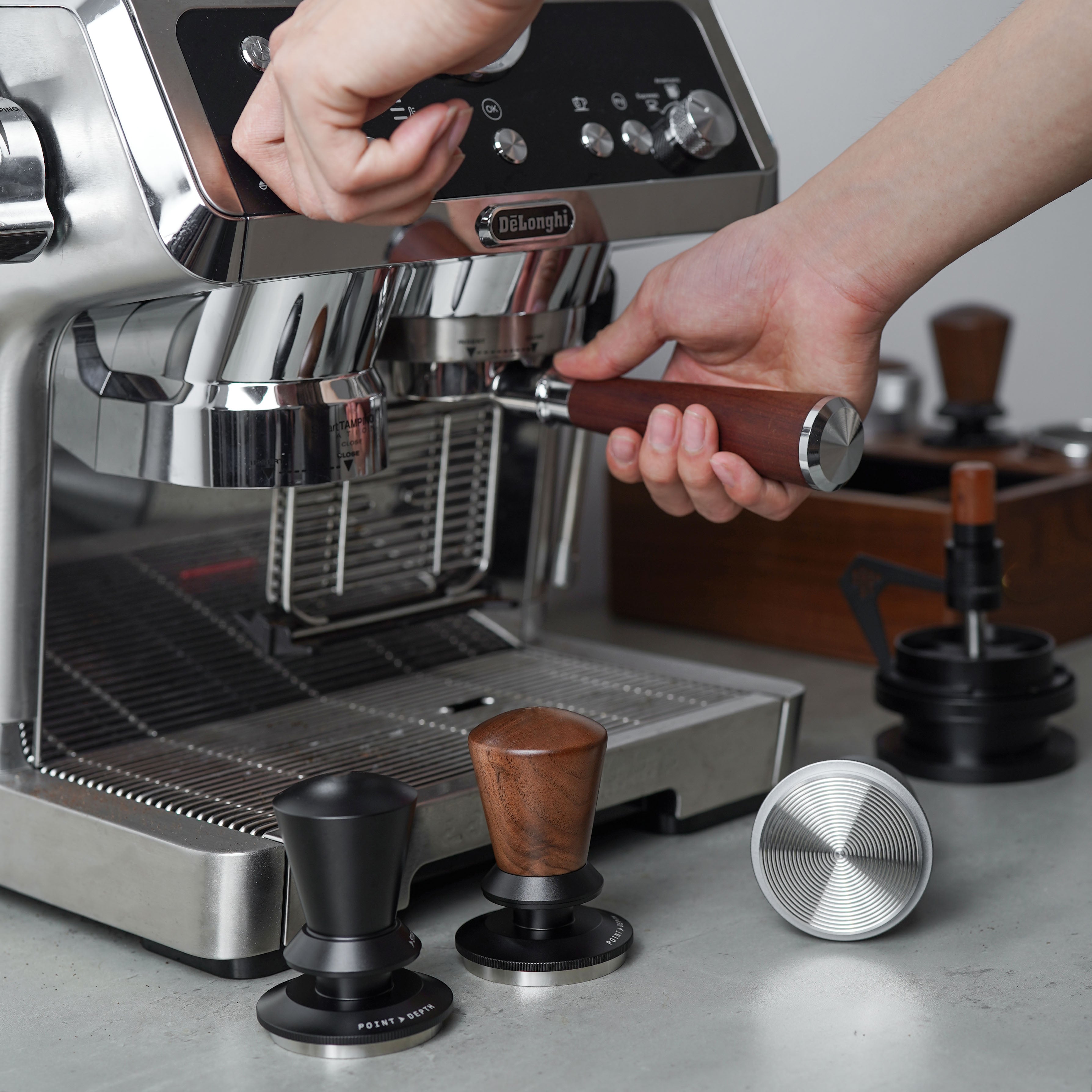 Adjustable Height Espresso Tamper Stepless Leveling Tool - MUVNA - Lastaforest