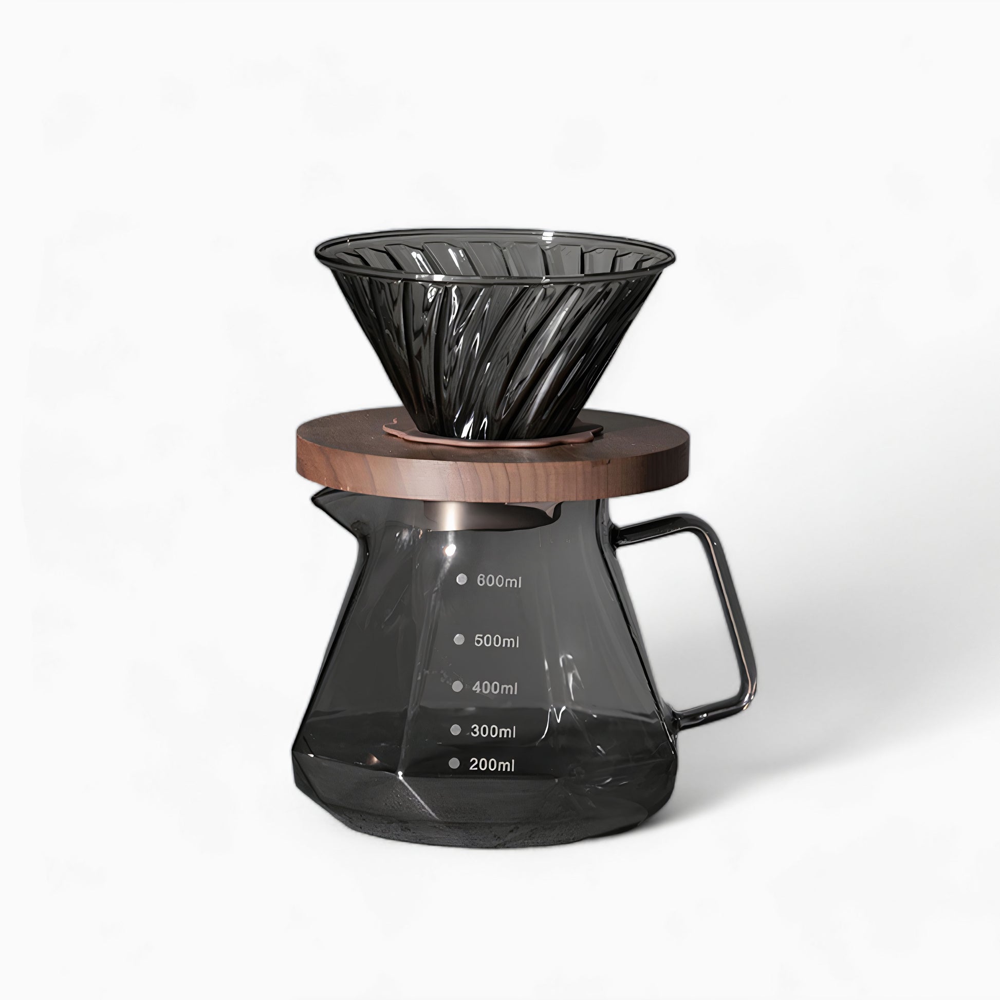 Coffee Brewing V60 Set with Walnut Wood Holder and Sharing Pot - Lastaforest