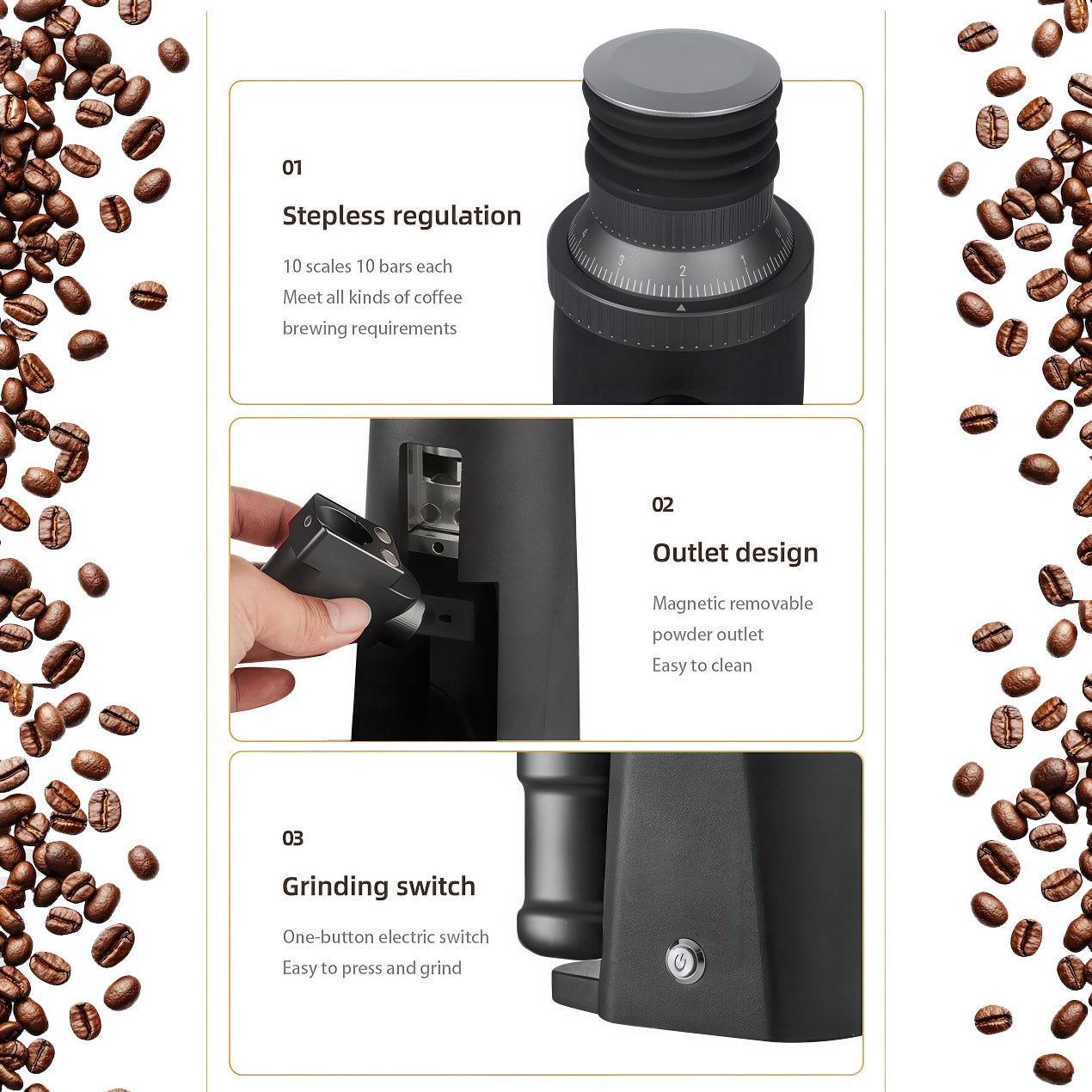 Starseeker EDGE63 Electric Coffee Grinder