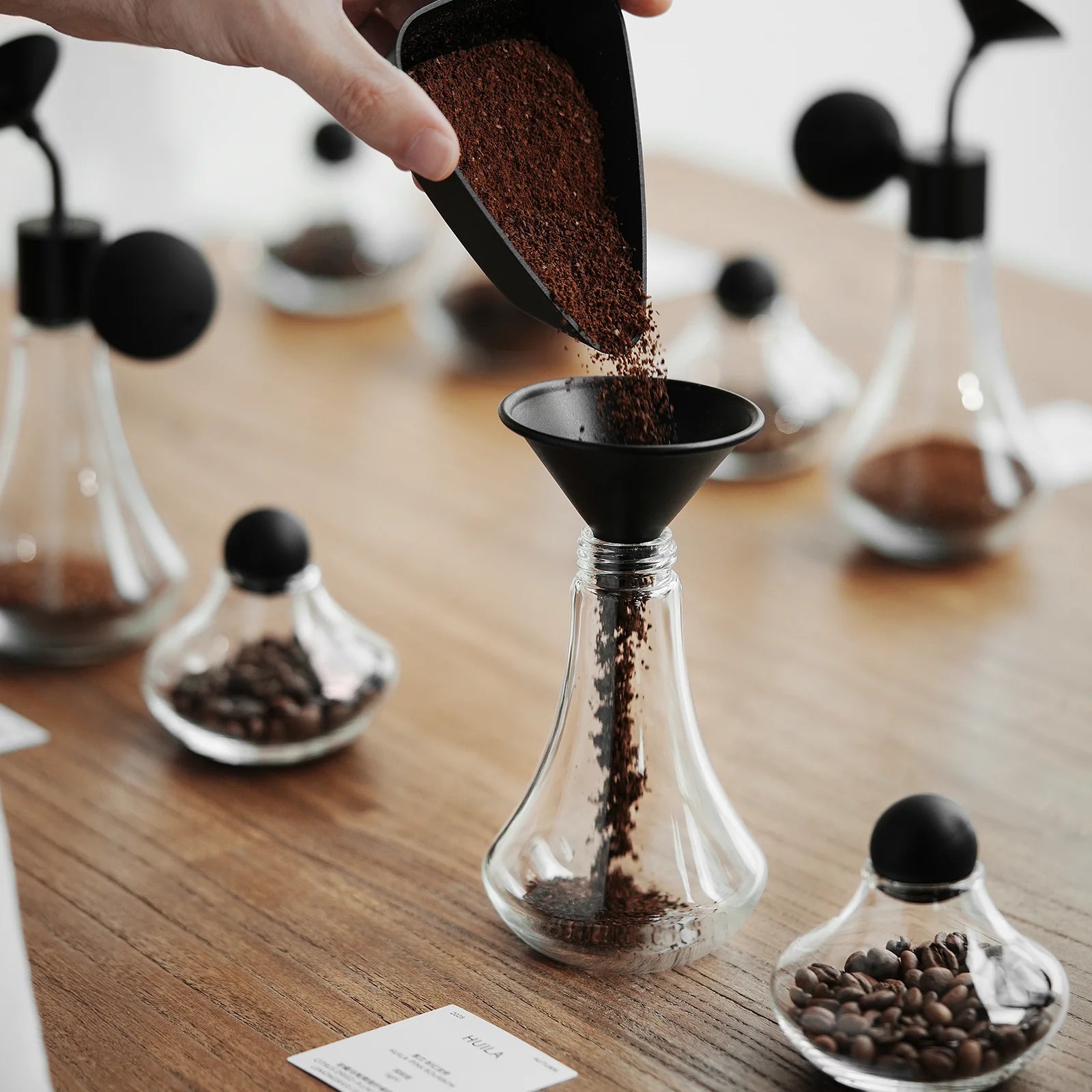 Kaffeeduftflasche & Präsentationsglas - 360° Aromaverteilung