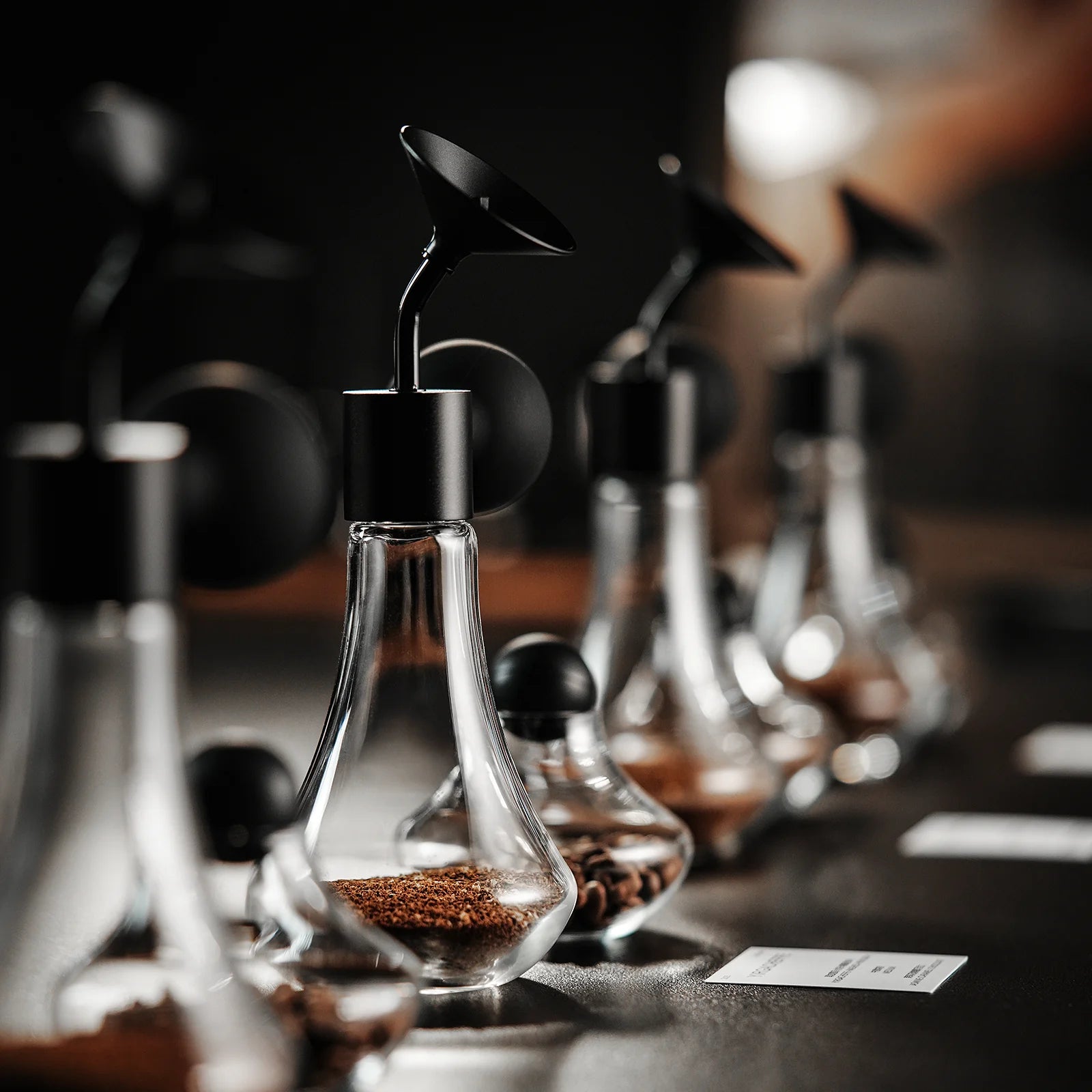 Kaffeeduftflasche & Präsentationsglas - 360° Aromaverteilung
