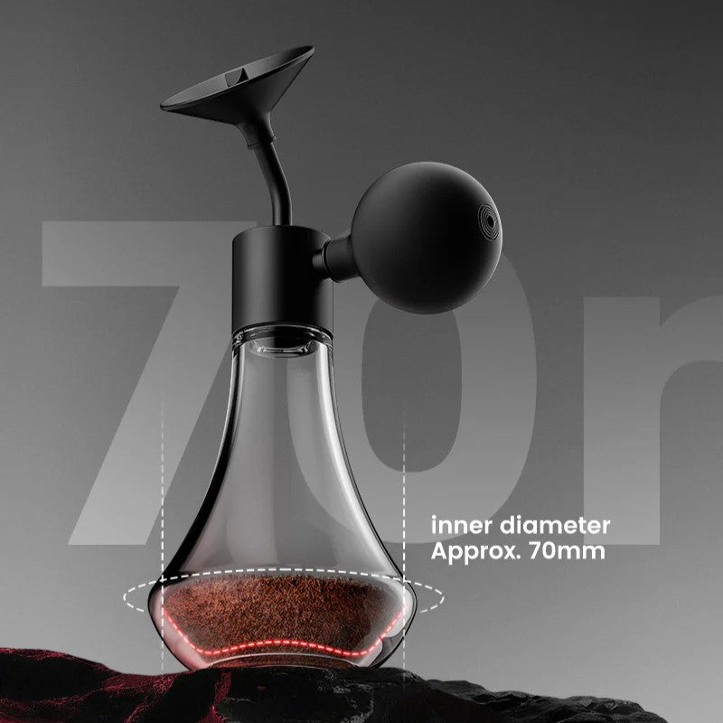 Kaffeeduftflasche & Präsentationsglas - 360° Aromaverteilung