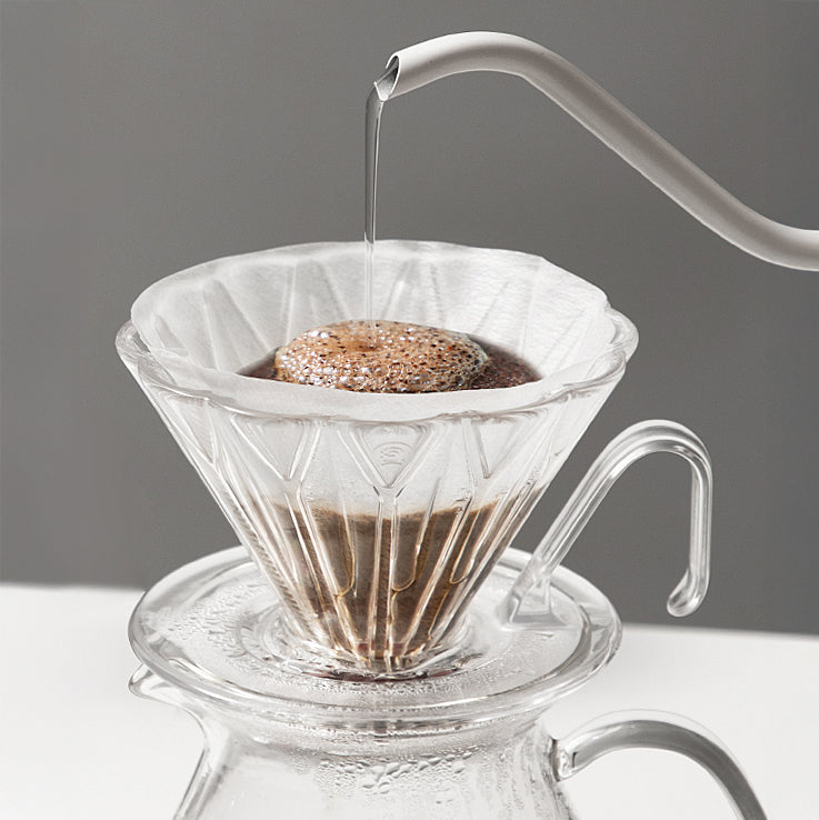 Kaffeefilter mit Prisma-Form und Diamantmuster