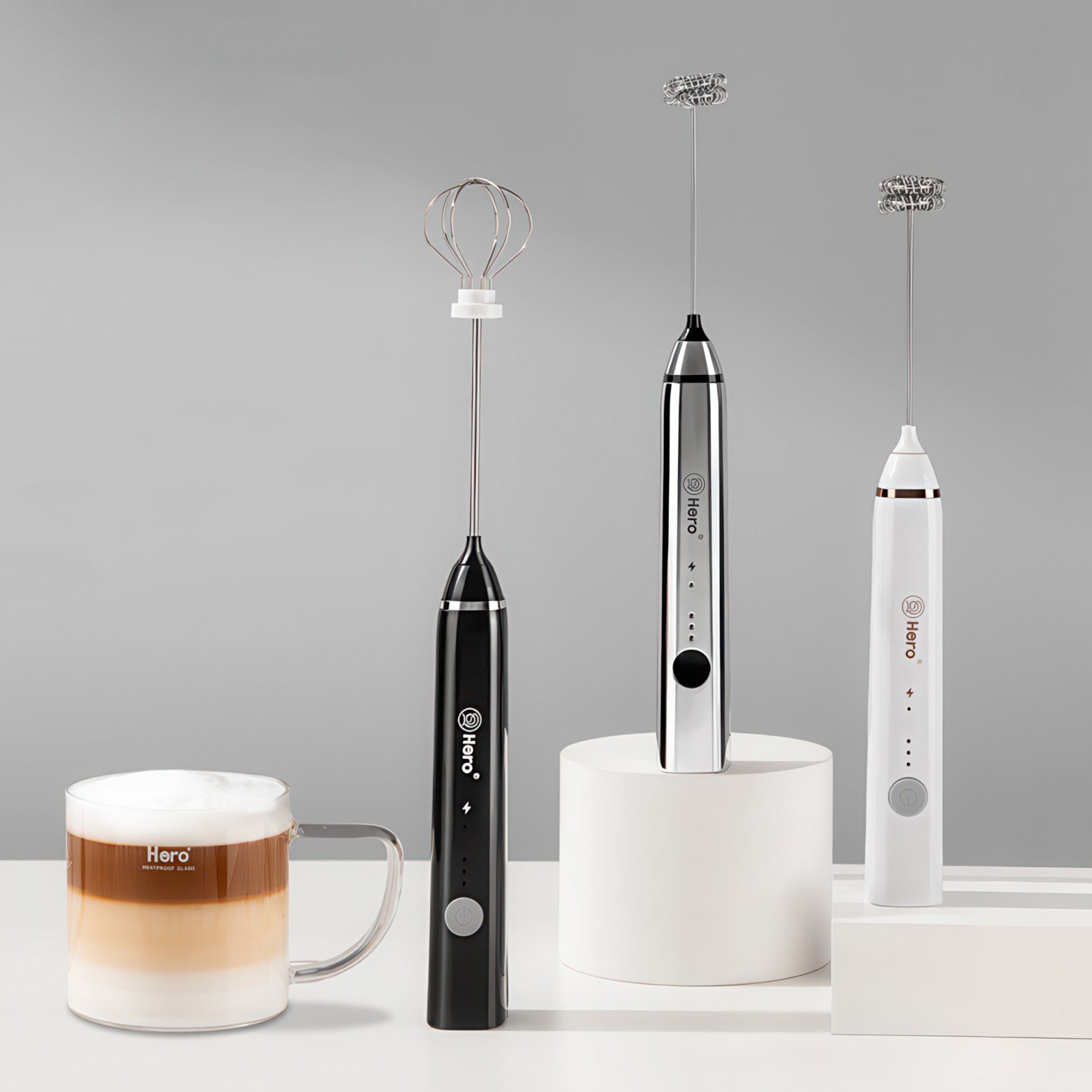 Handheld Milk Frother Electric Foam Maker - Thumbnail 5