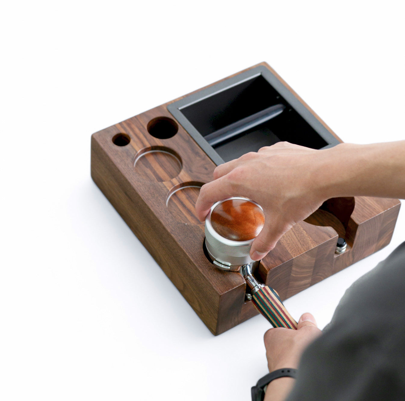 Barista Coffee Tamping Station with Knock Box - Lastaforest