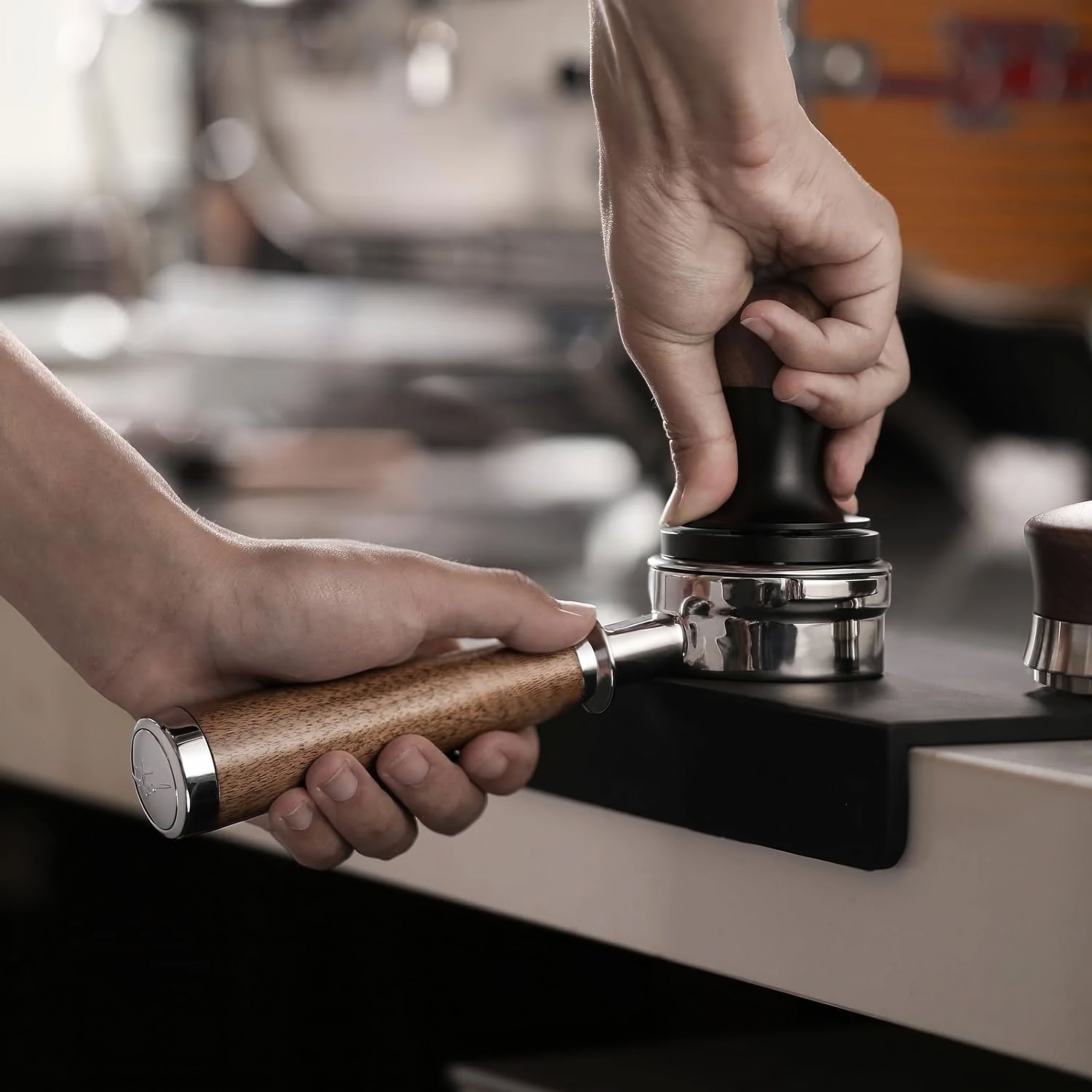 MHW-3BOMBER Bottomless Portafilter | Walnut Handle | Breville E61