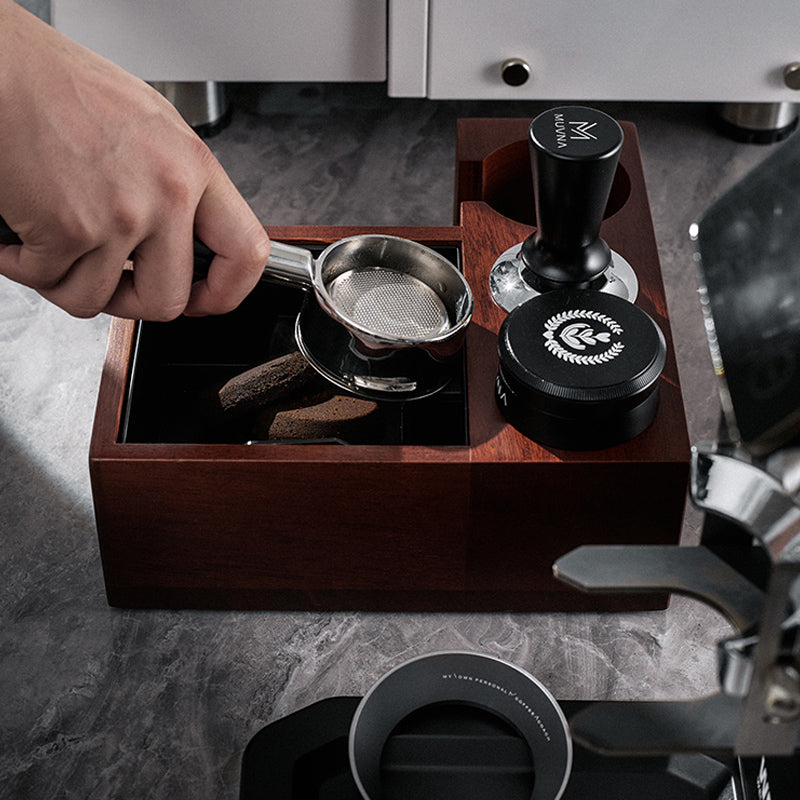 Coffee Tamping Holder Station with Knock Box - Lastaforest