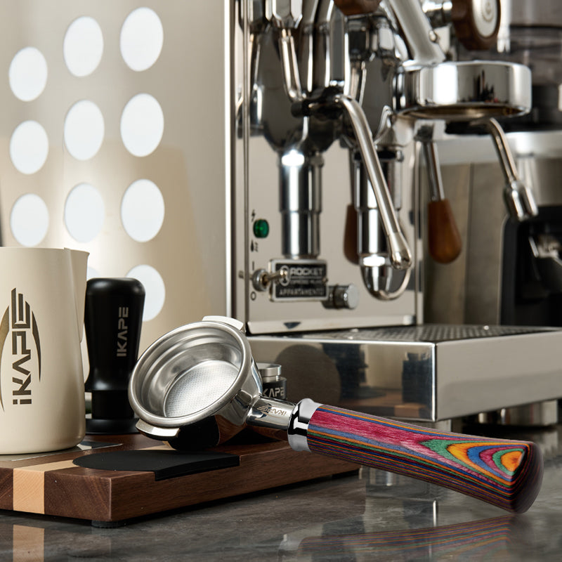 Bottomless Portafilter Colorful Wooden Handle