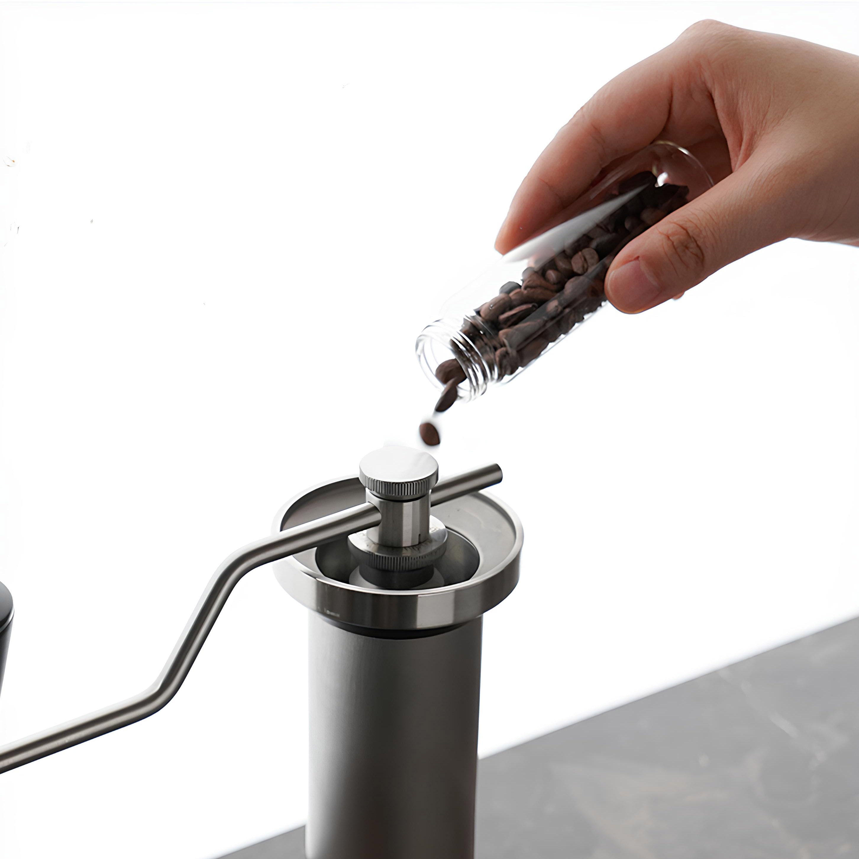 Coffee Beans Storage Container Tube Glass Display Rack - Lastaforest