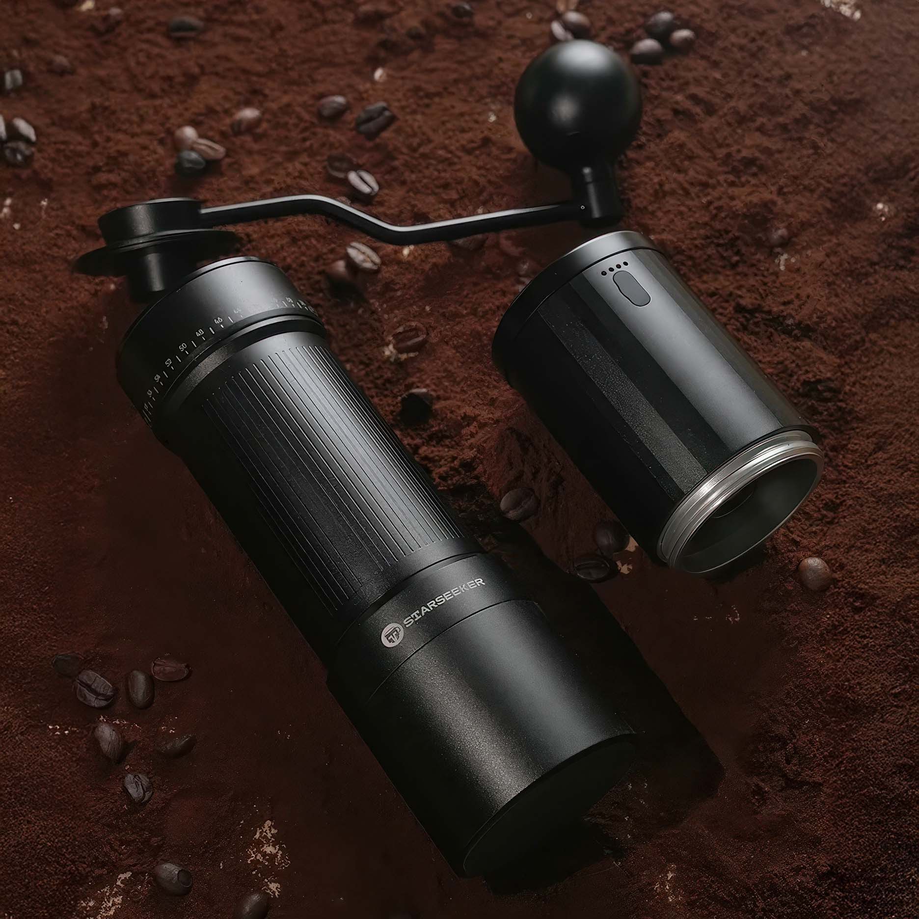 Starseeker 2 in 1 Black Burr Coffee Grinder
