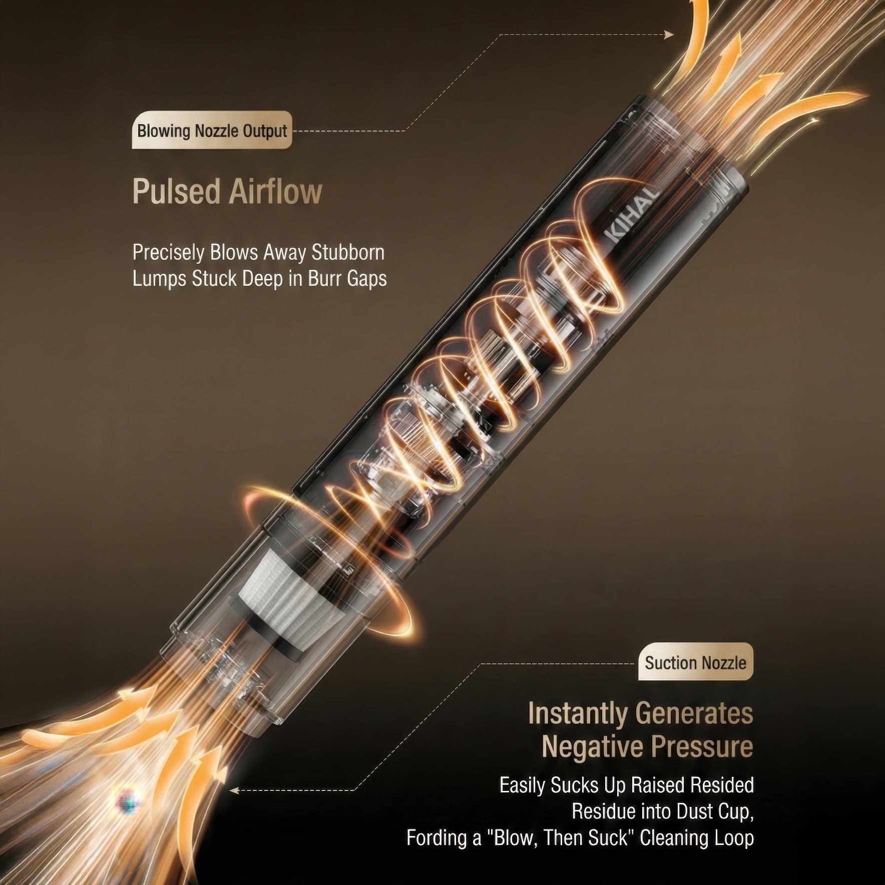 The Barista Air Wand™ | Precision 2-in-1 Grinder Vacuum & Blower
