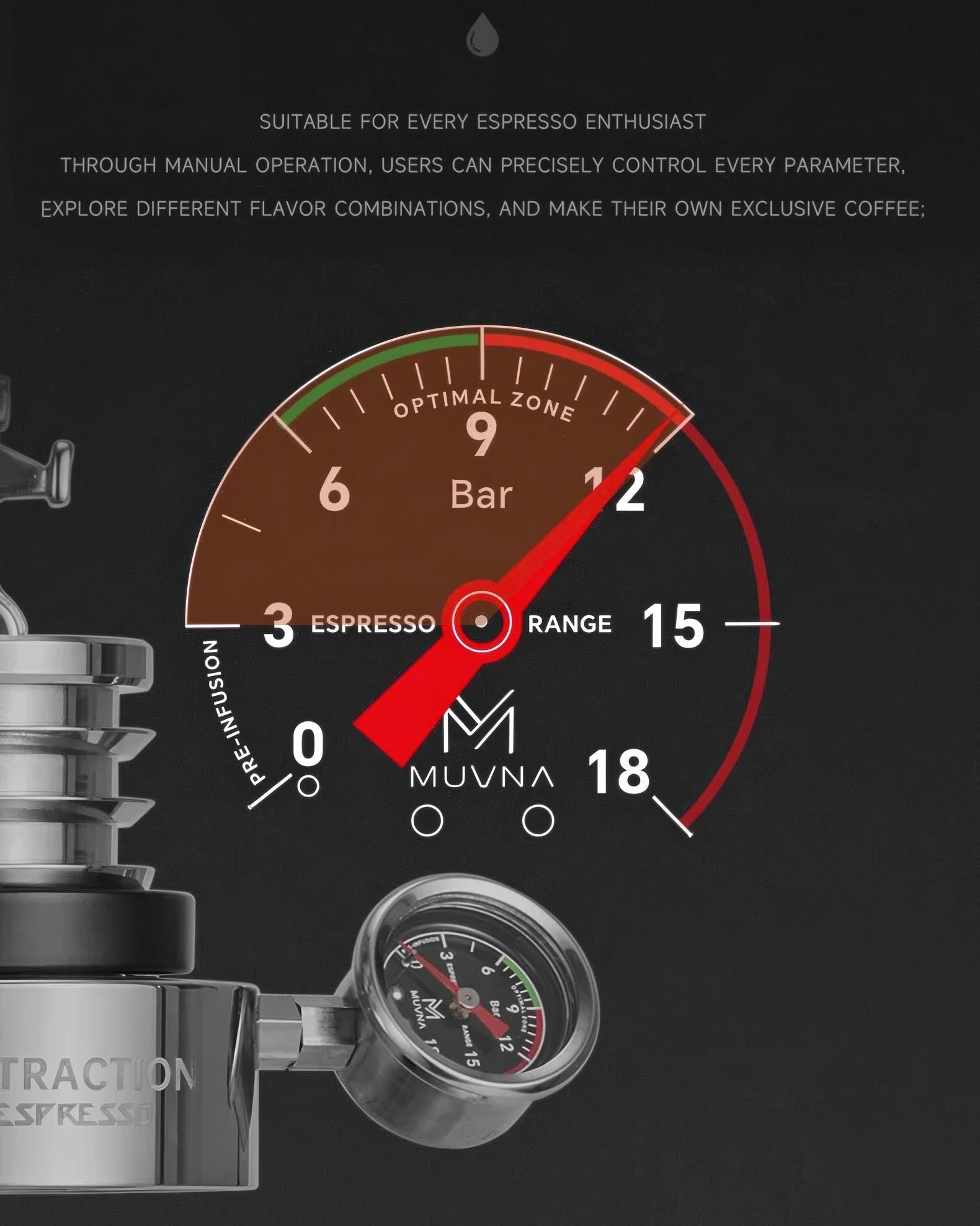 Mach M8 Hand Crank Espresso Machine - MUVNA - Lastaforest