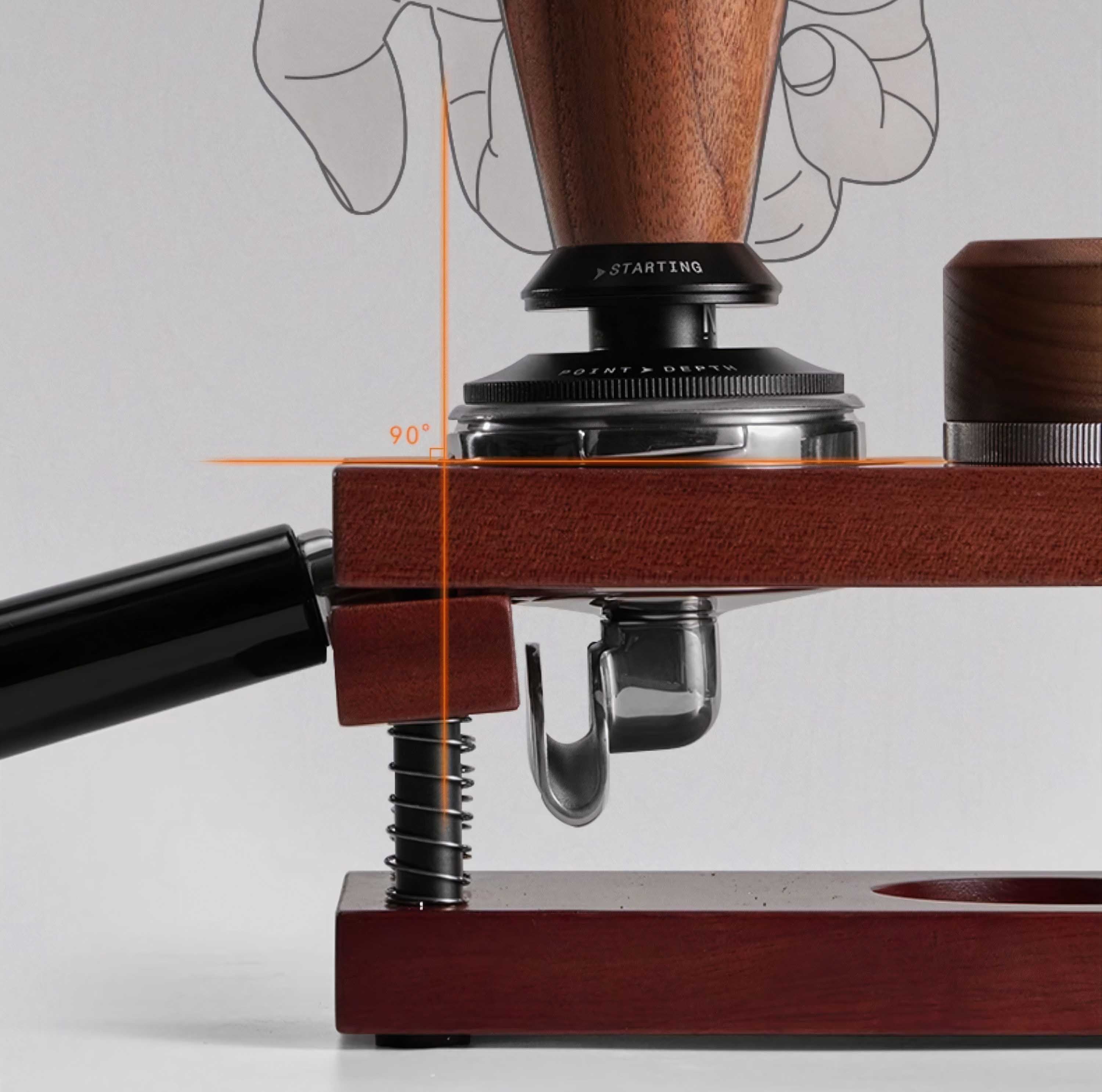 Espresso Coffee Tamper Holder with Spring Feedback - Lastaforest