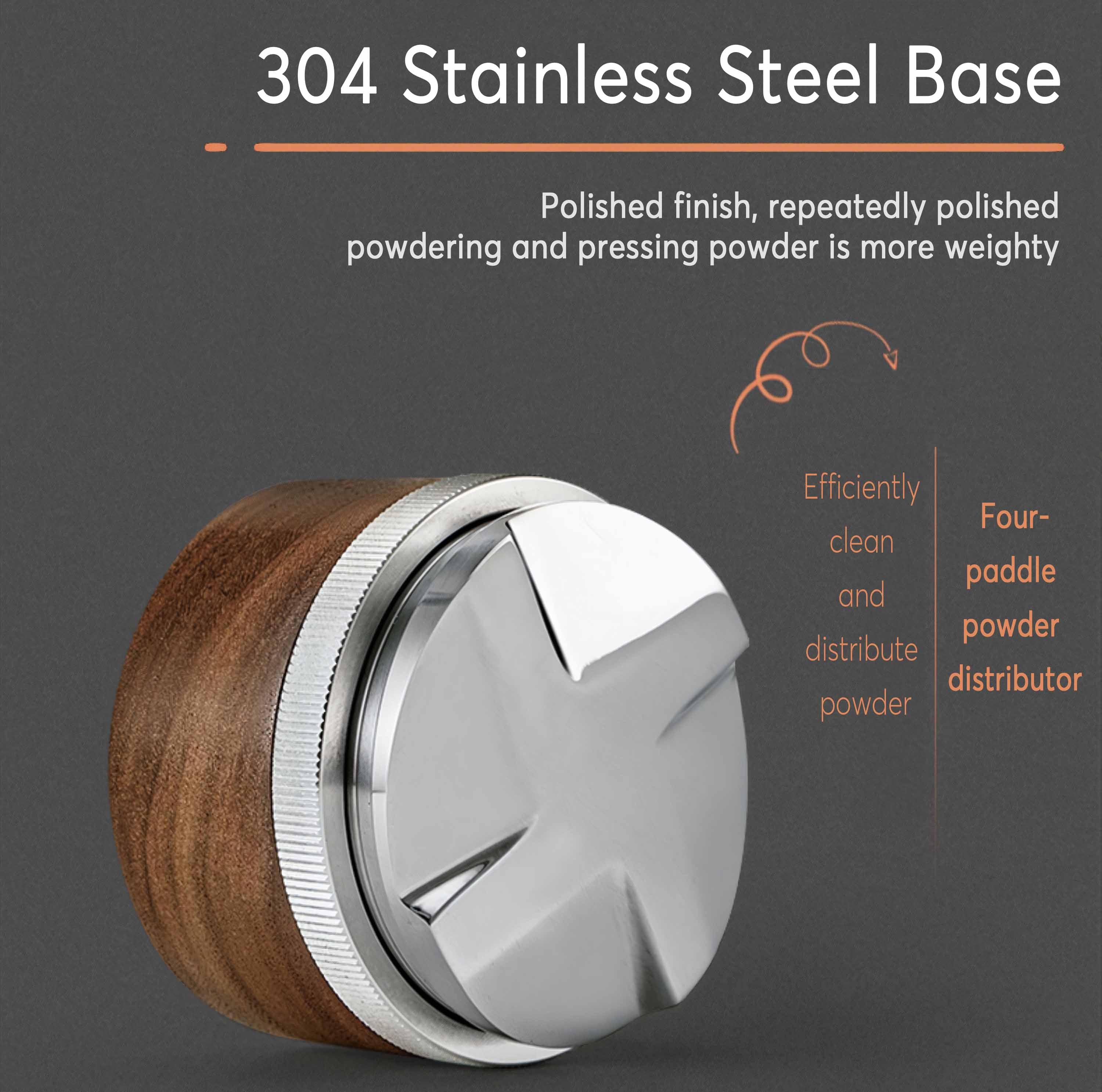 Tamper & Distributor with Wooden Handle - MUVNA - Lastaforest