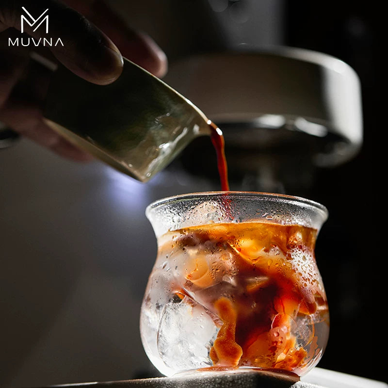 MUVNA espresso cup, ceramic ice crackle, ounce cup, measuring cup, smell tasting cup