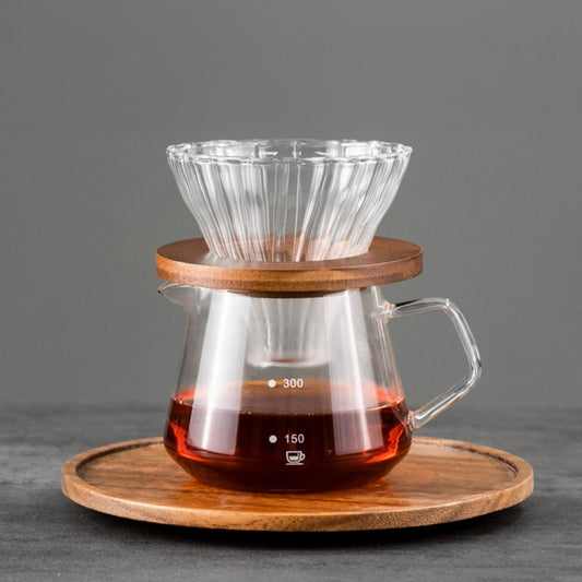 Complete Pour Over Set Brew Includes Coffee Pot, Manual Grinder
