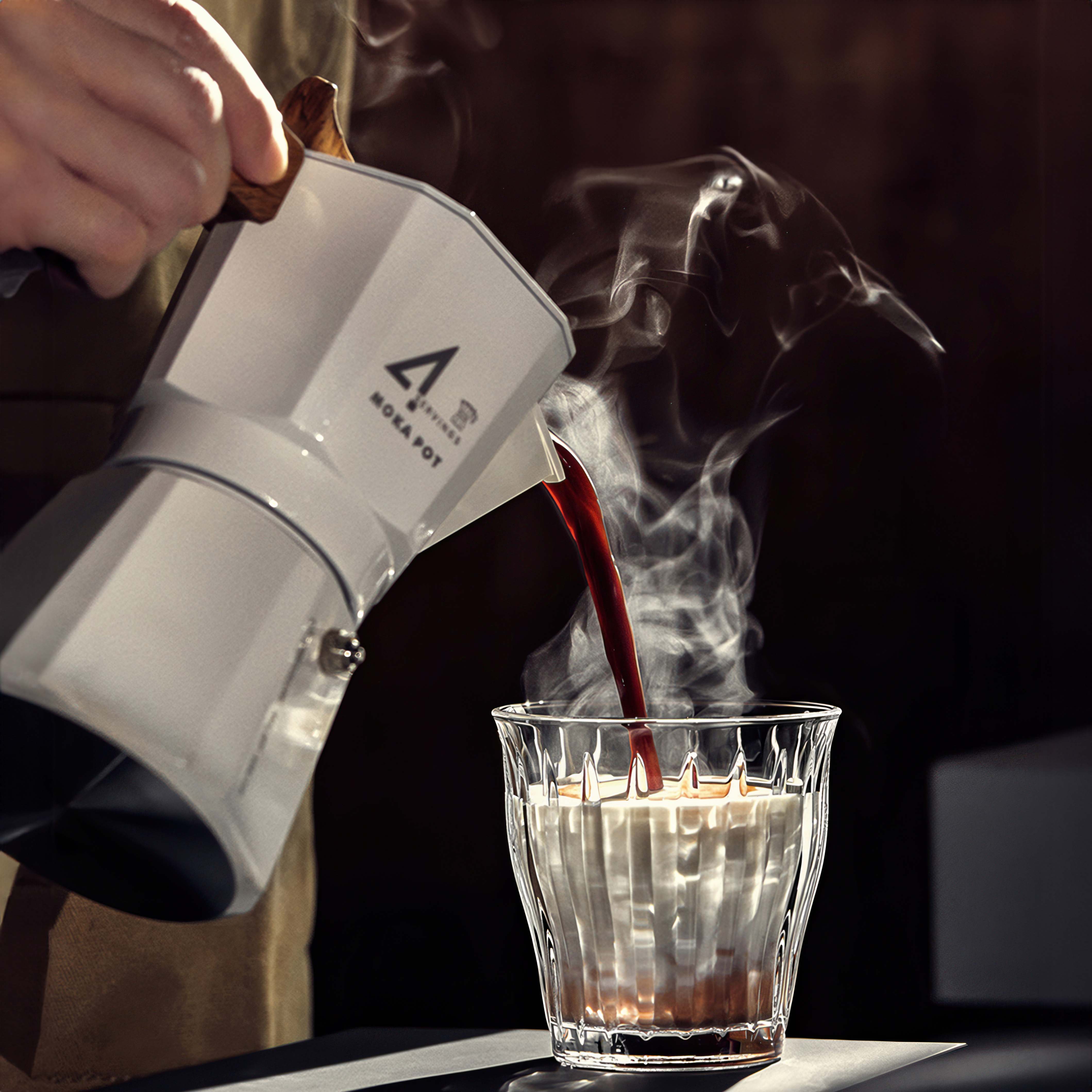 High Pressure Double Valve Concentrated Coffee Moka Pot - MUVNA - Lastaforest