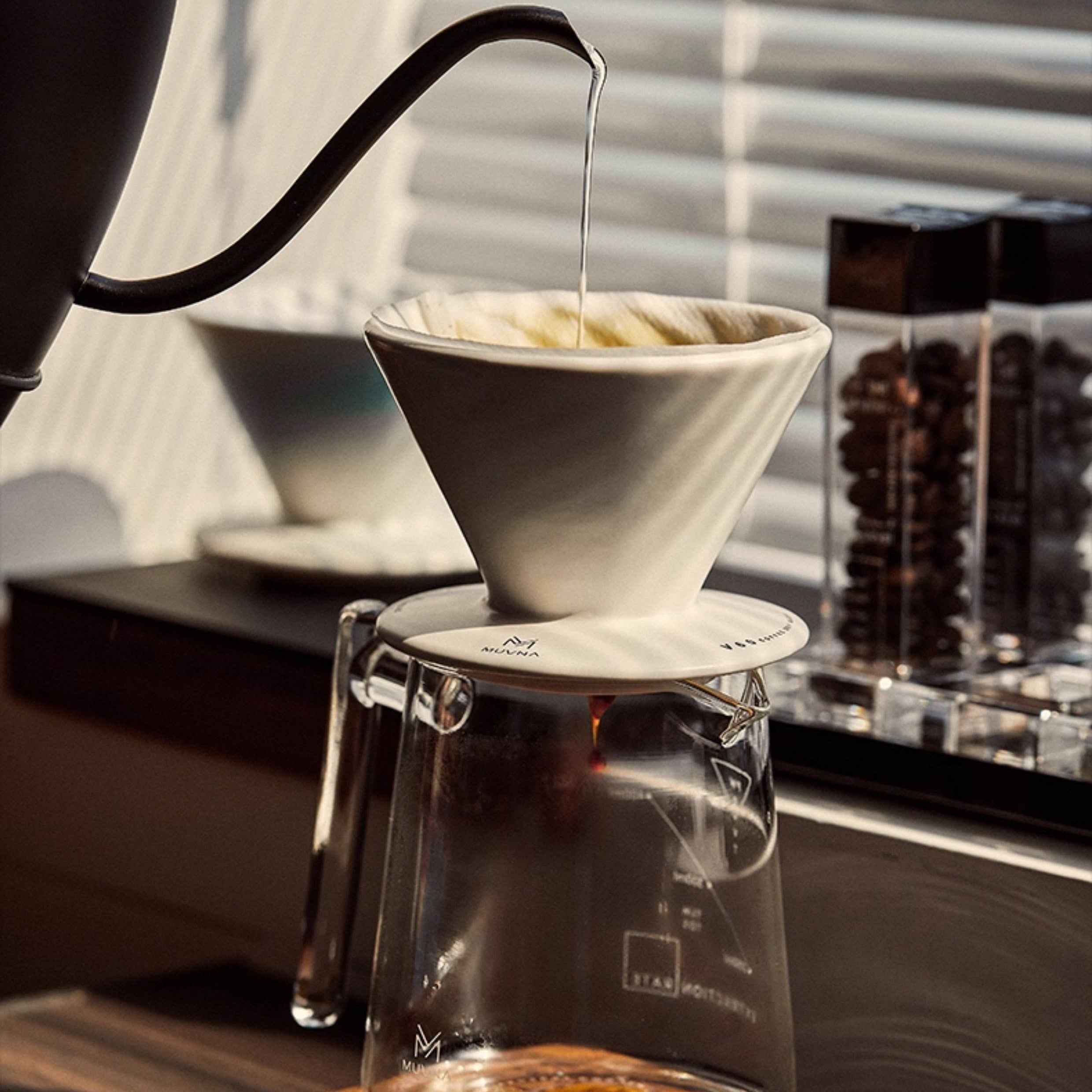 Star Vortex V60 Keramik-Dripper – 16 Spiralfurchen