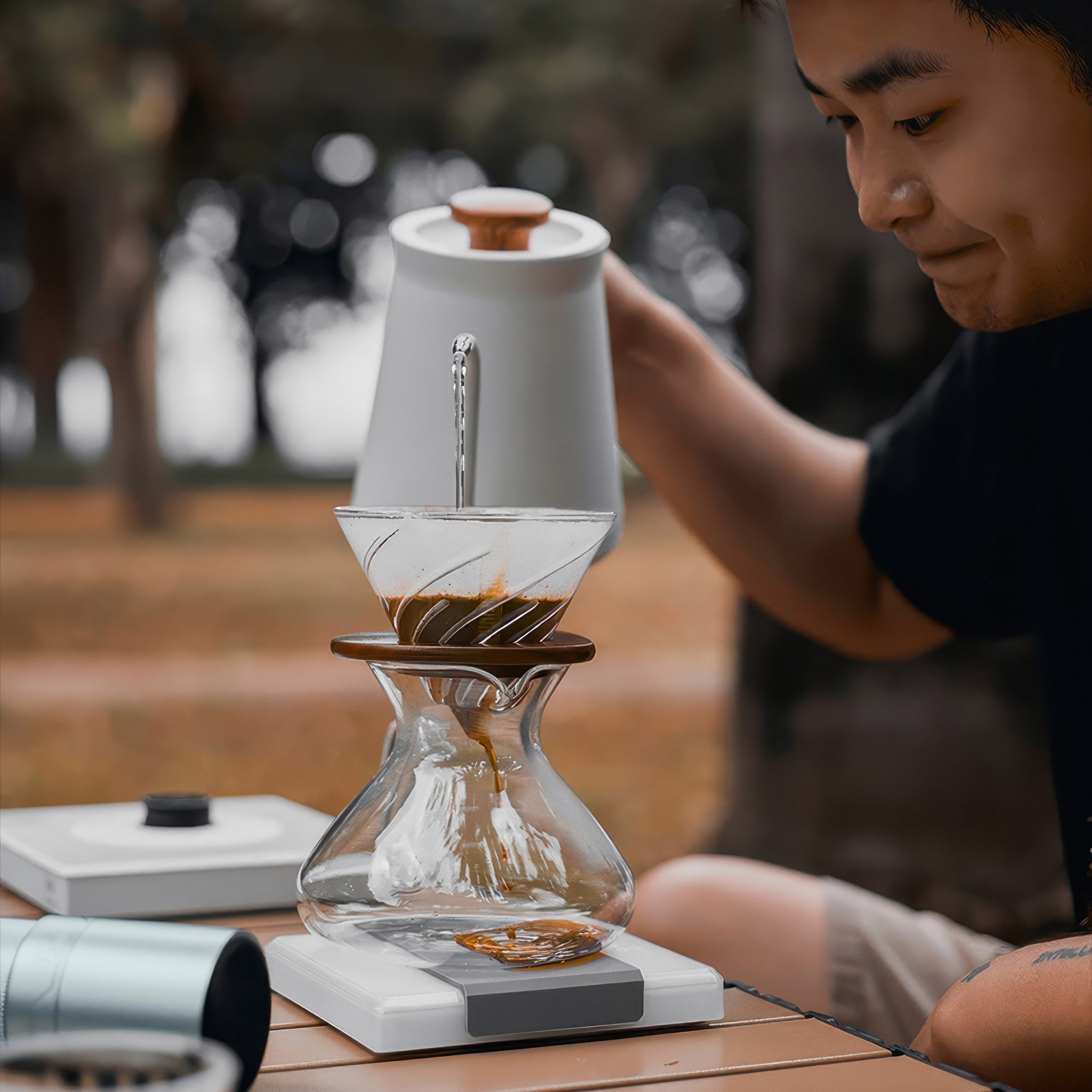 Pour-Over Coffee Gift Set with Scale & GM2 Grinder | Lastaforest