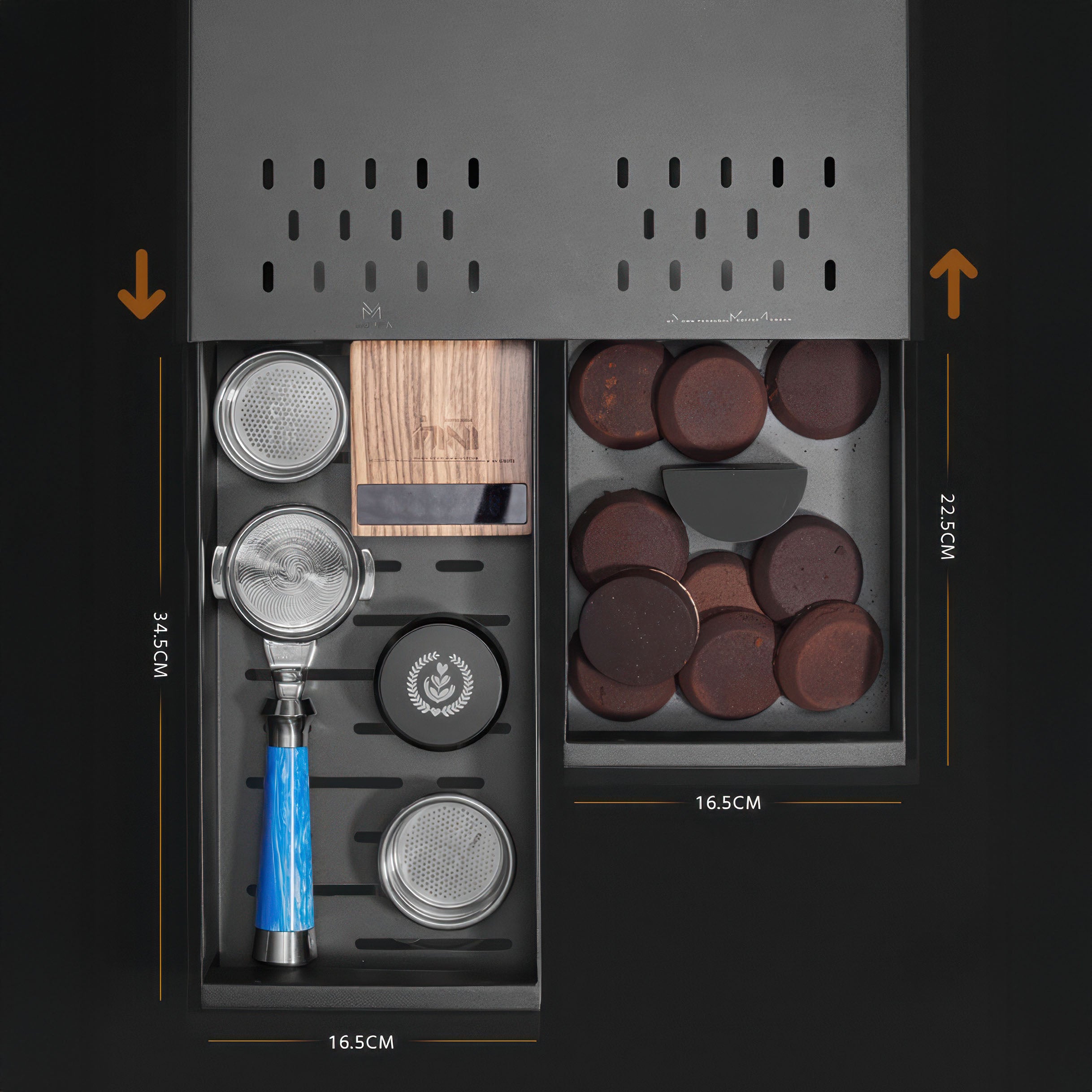 Barista Double Knock Box Drawer MUVNA Heavy-Duty | Lastaforest