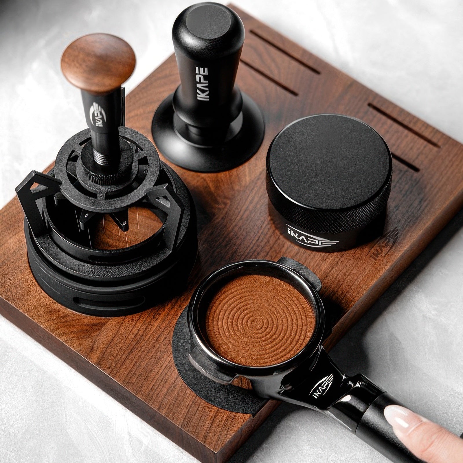 Walnut Espresso Workstation - Barista Organizer – detail view | Lastaforest