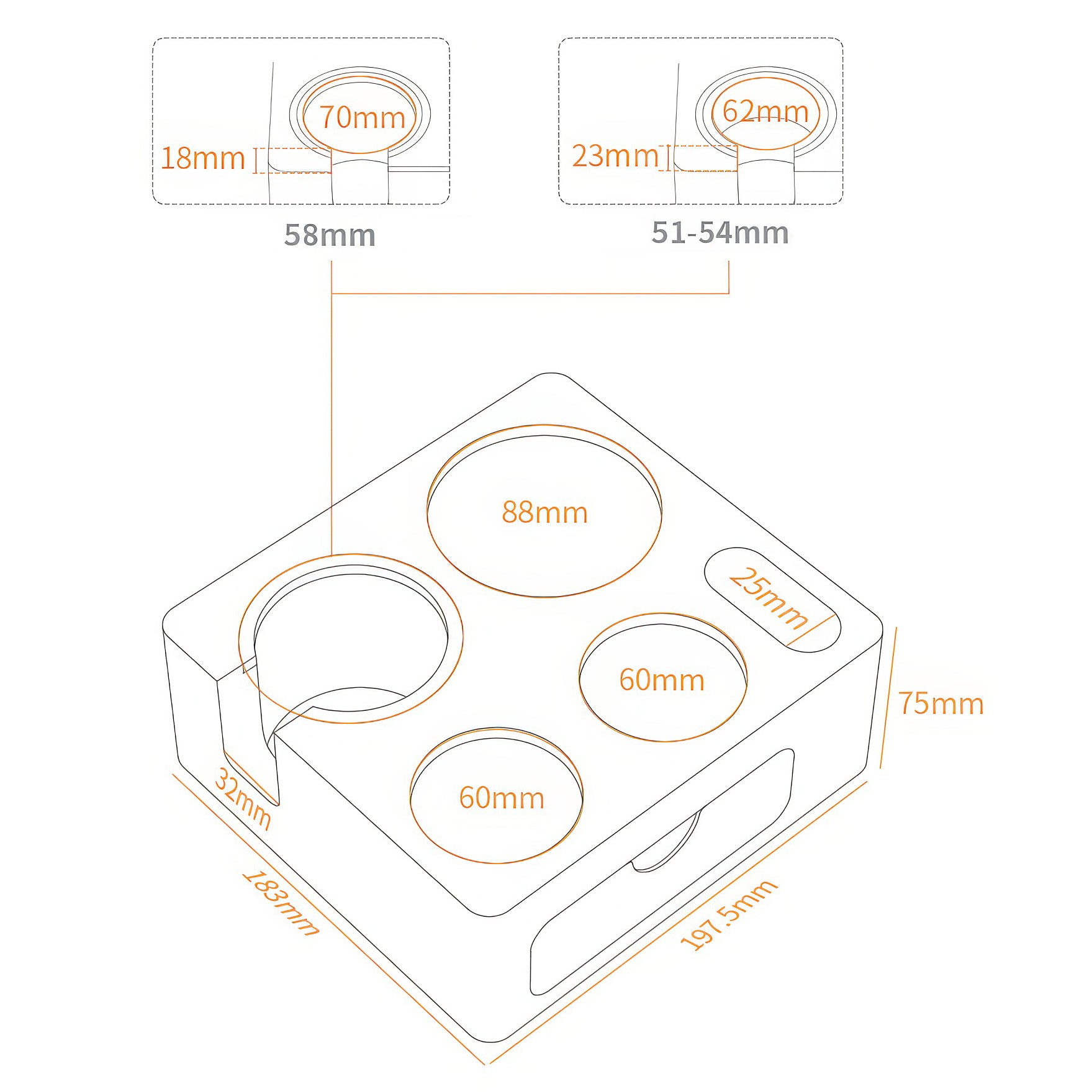 Walnut Wood Coffee Tamping Station