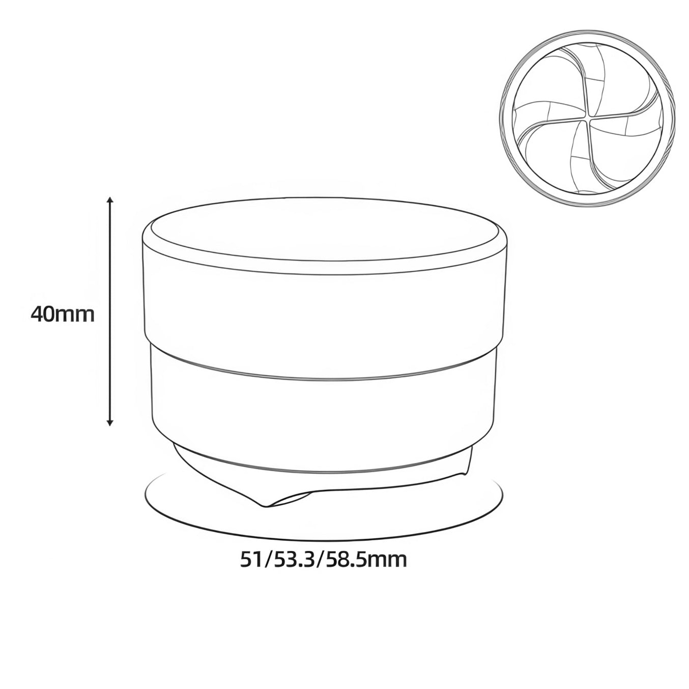 Espresso White Tamper & Distributor
