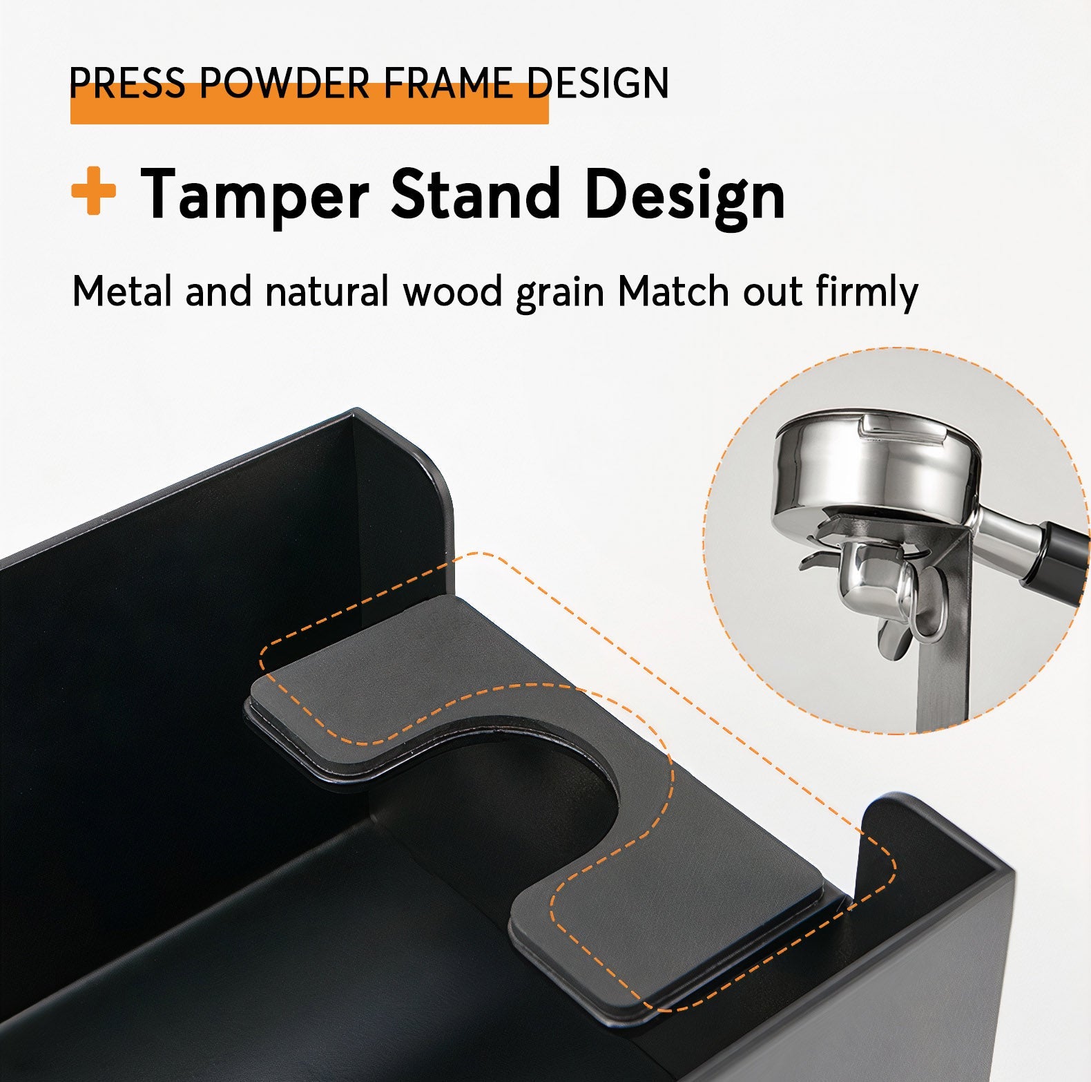 Portable Tamping Station With Knock Box For Espresso - MUVNA - Lastaforest