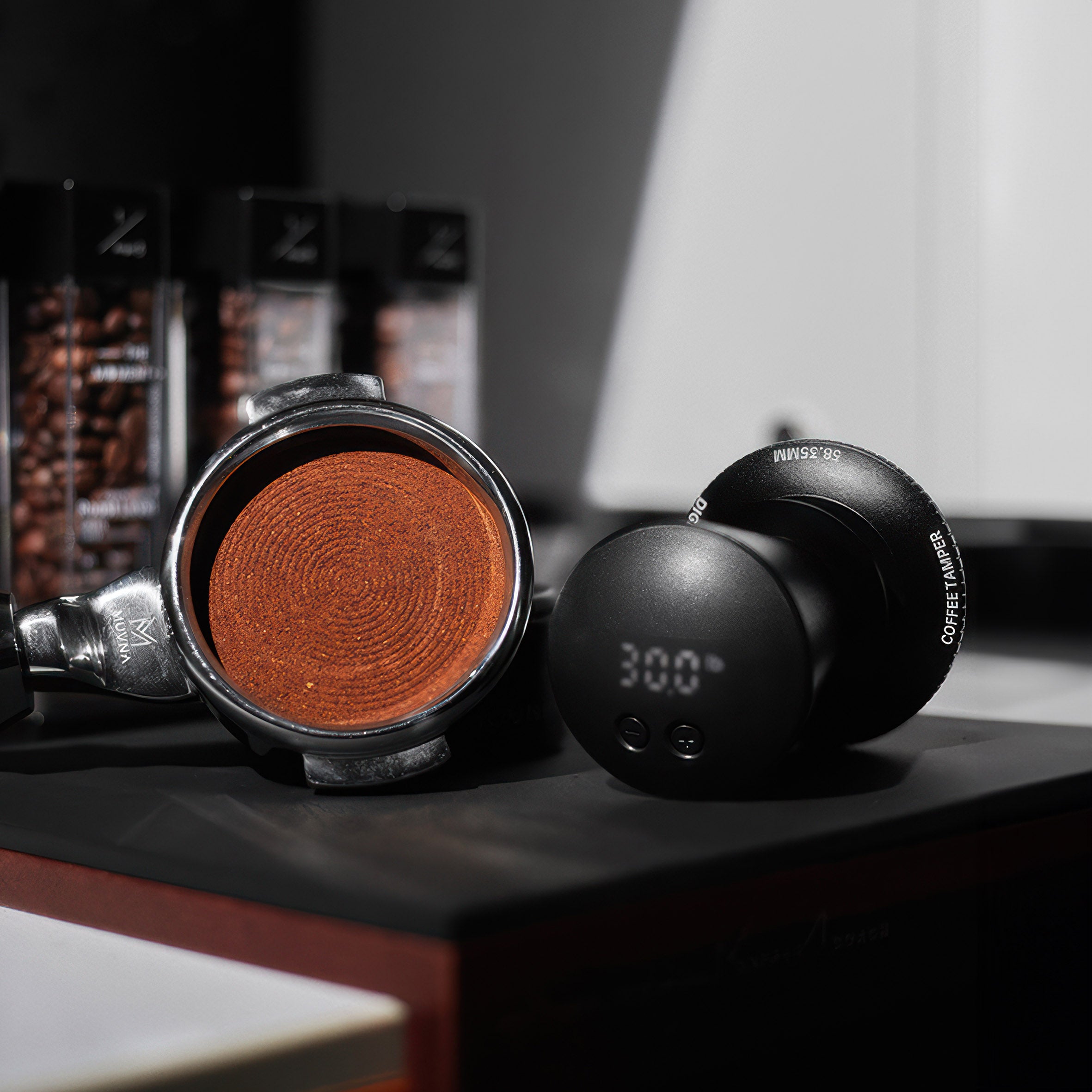 Electronically Adjustable Tamper 58mm - MUVNA - Lastaforest