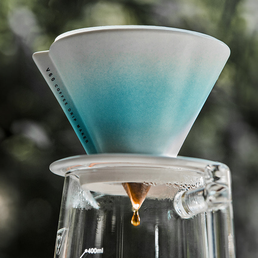 V60 Ceramic Pour Over Coffee Dripper with Sharing Pot - MUVNA