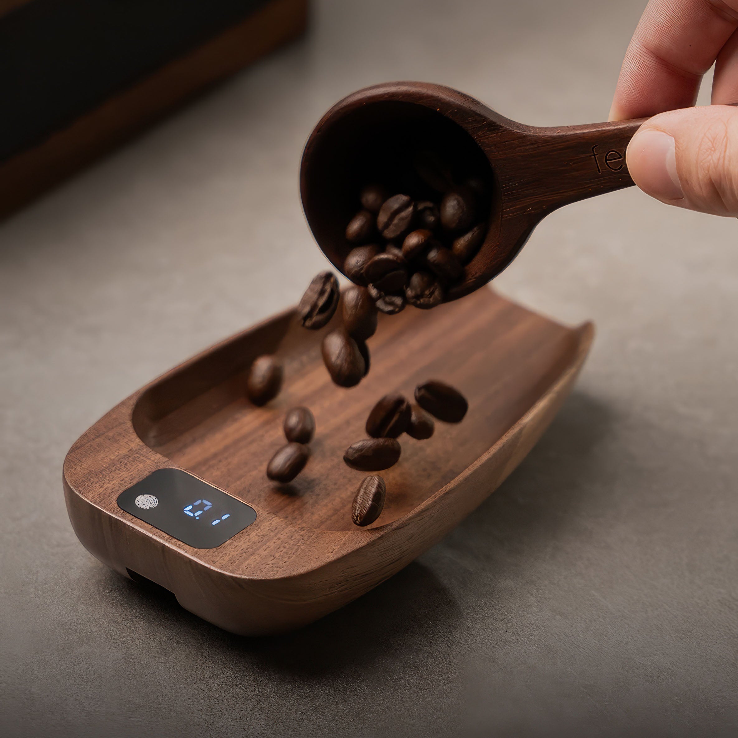 Walnut Wood Coffee Scale for Espresso
