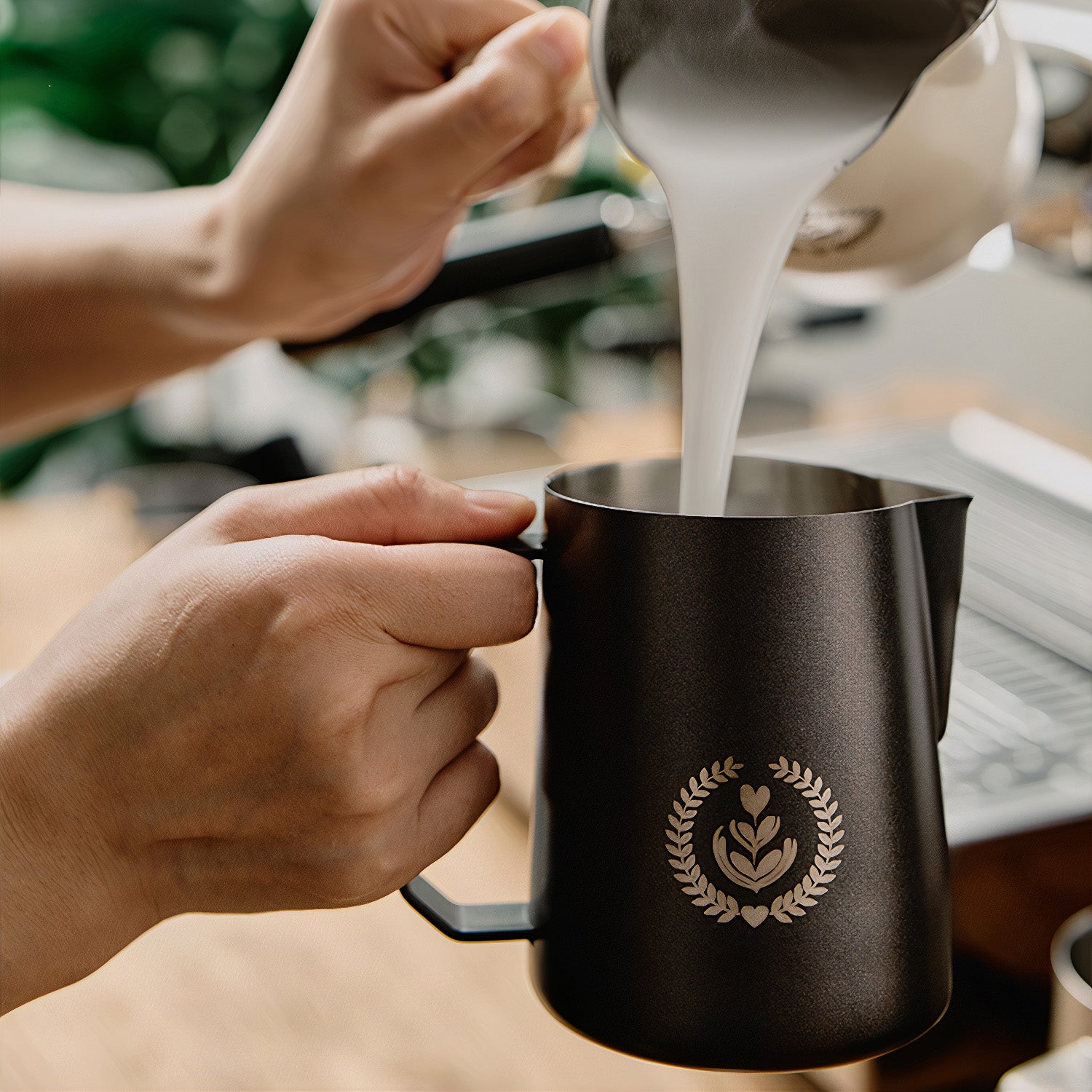 Non-Stick Latte Art Milk Jug for Cappuccino and Coffee Ver II - MUVNA - Lastaforest