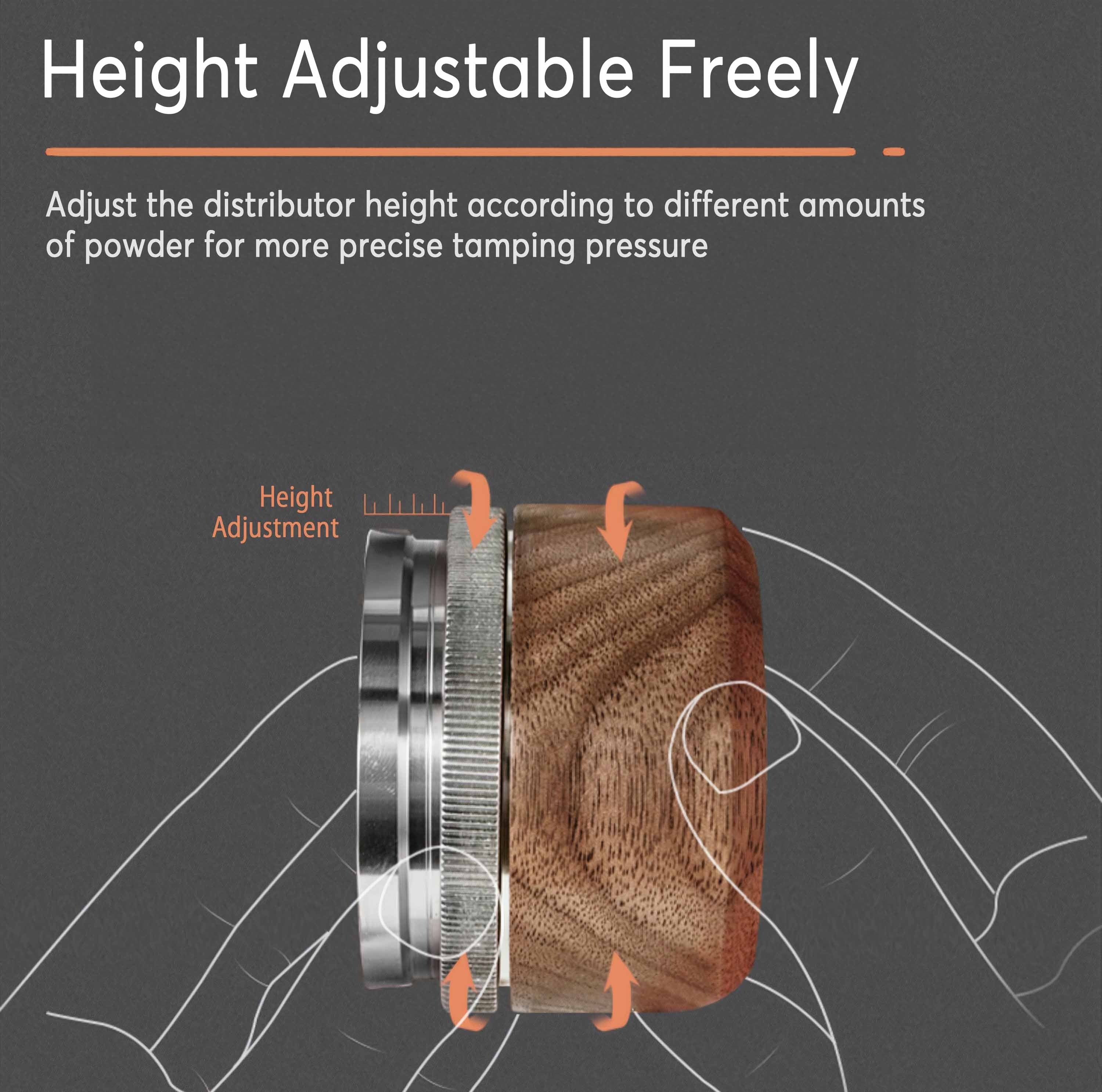 Tamper & Distributor with Wooden Handle - MUVNA - Lastaforest