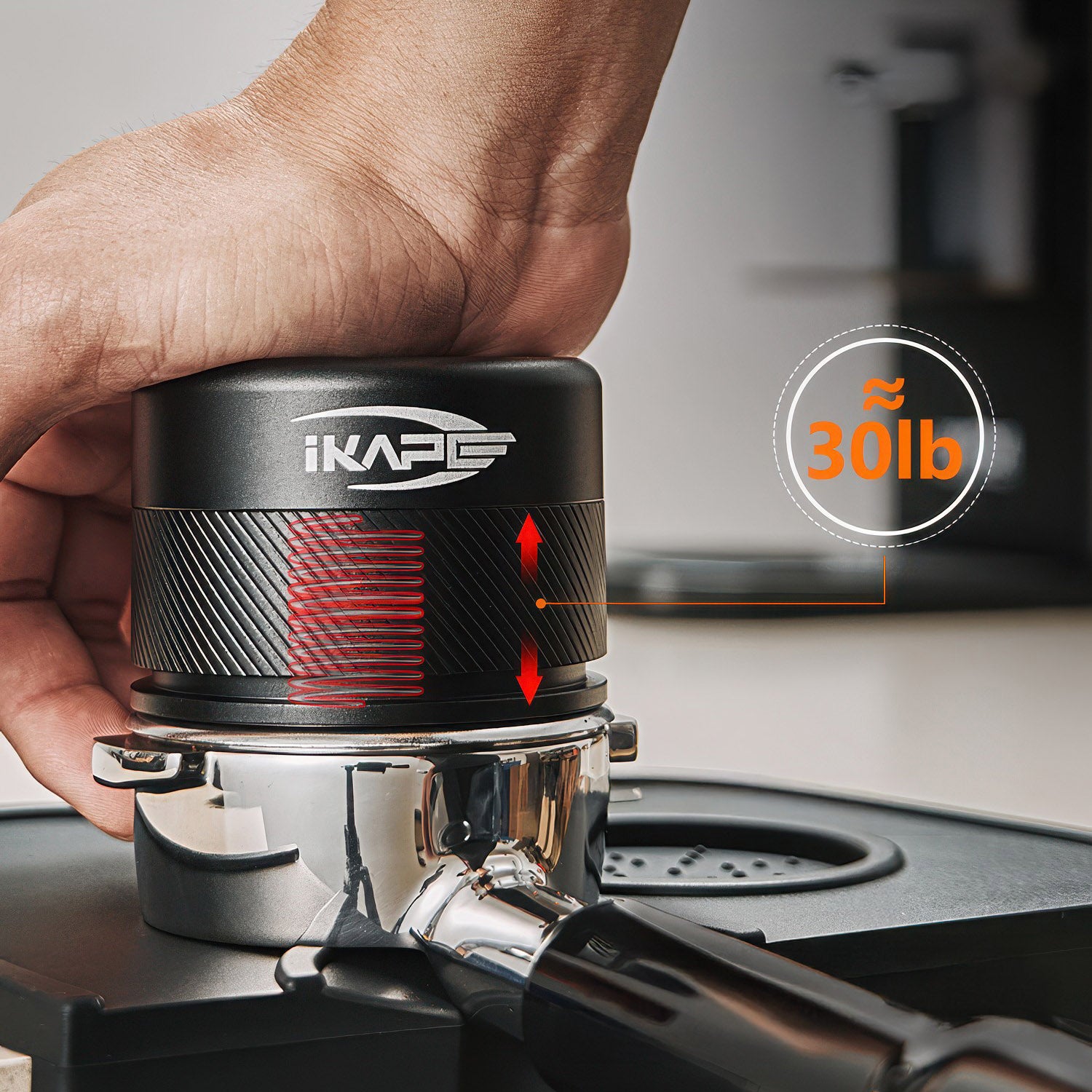 Espresso Kalibrierter Stampfer mit Federmechanismus