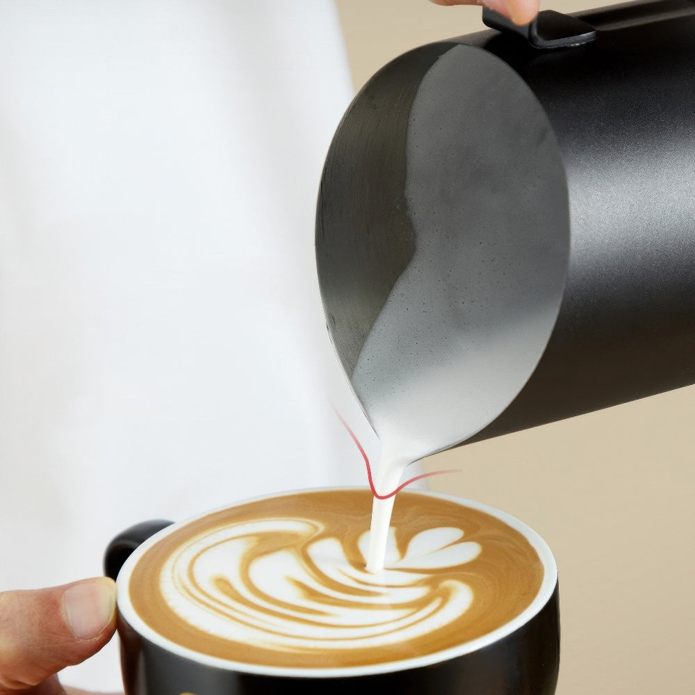 Kylark Automatic Frother for Creamy Hot & Cold Foam – side view | Lastaforest