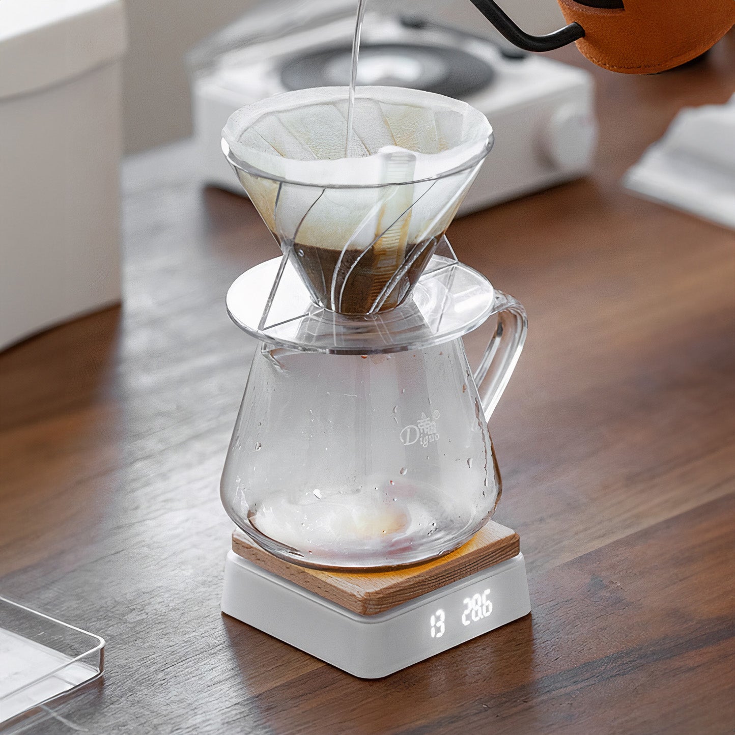 Solid Wood Electronic Scale for Tea and Coffee - Lastaforest