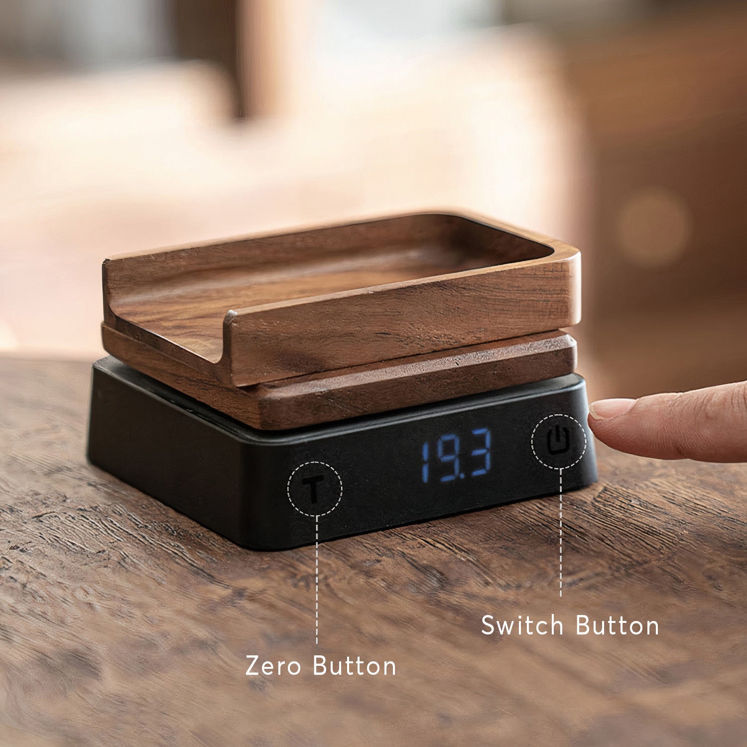 Solid Wood Electronic Scale for Tea and Coffee - Lastaforest